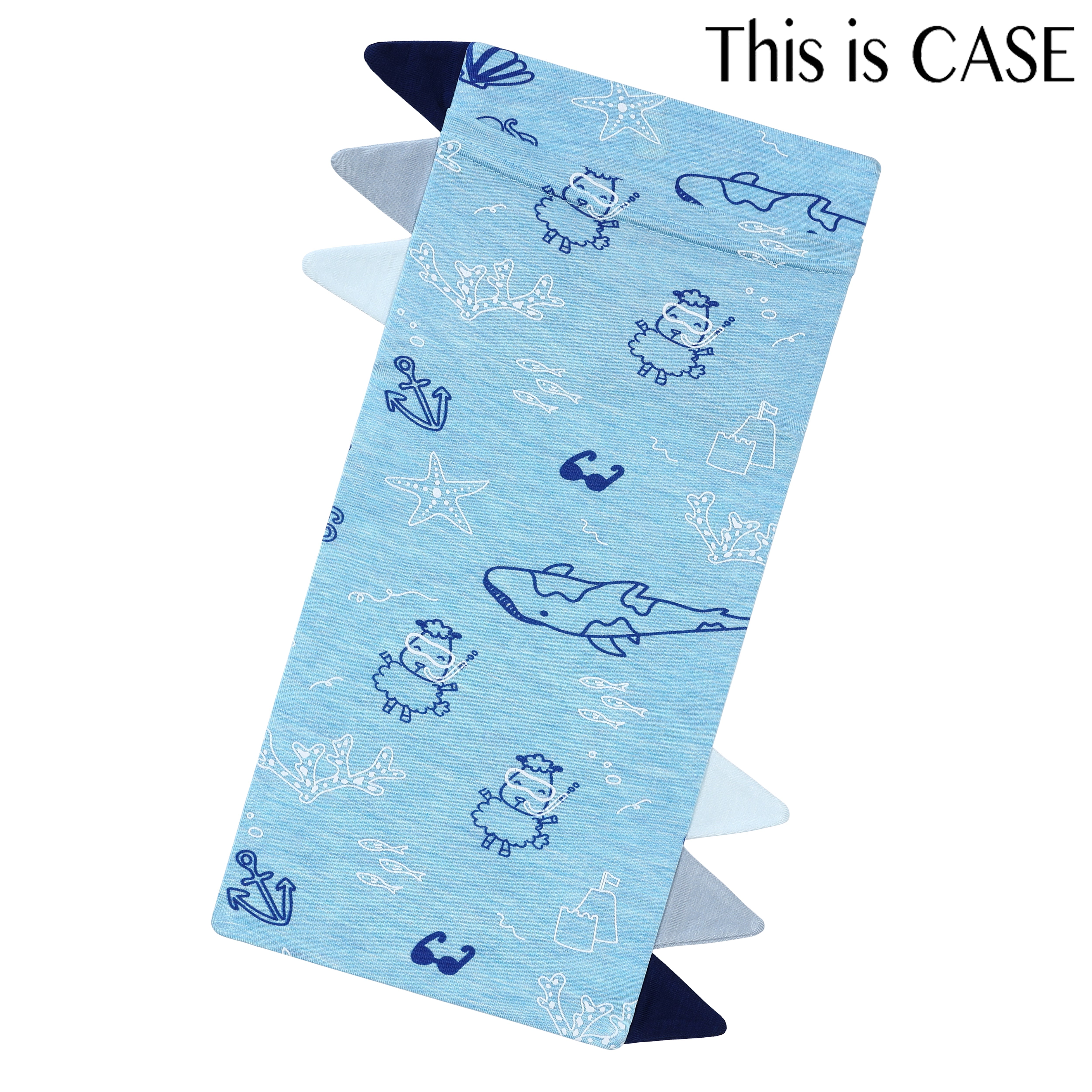 Bed-Time Buddy Case Ocean Baa-ddies Blue with Color tag - Small