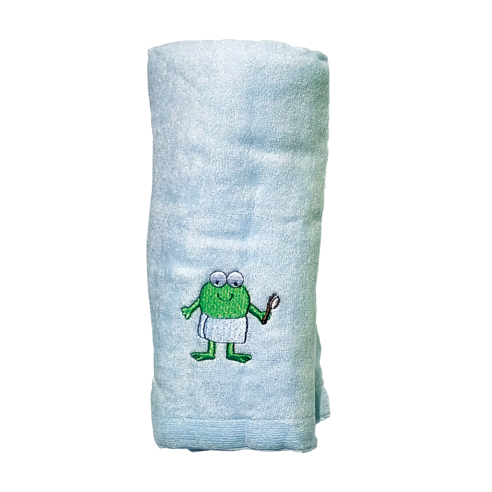 CrokCrokFrok Bamboo Towel for Baby & Kids - Blue - Small