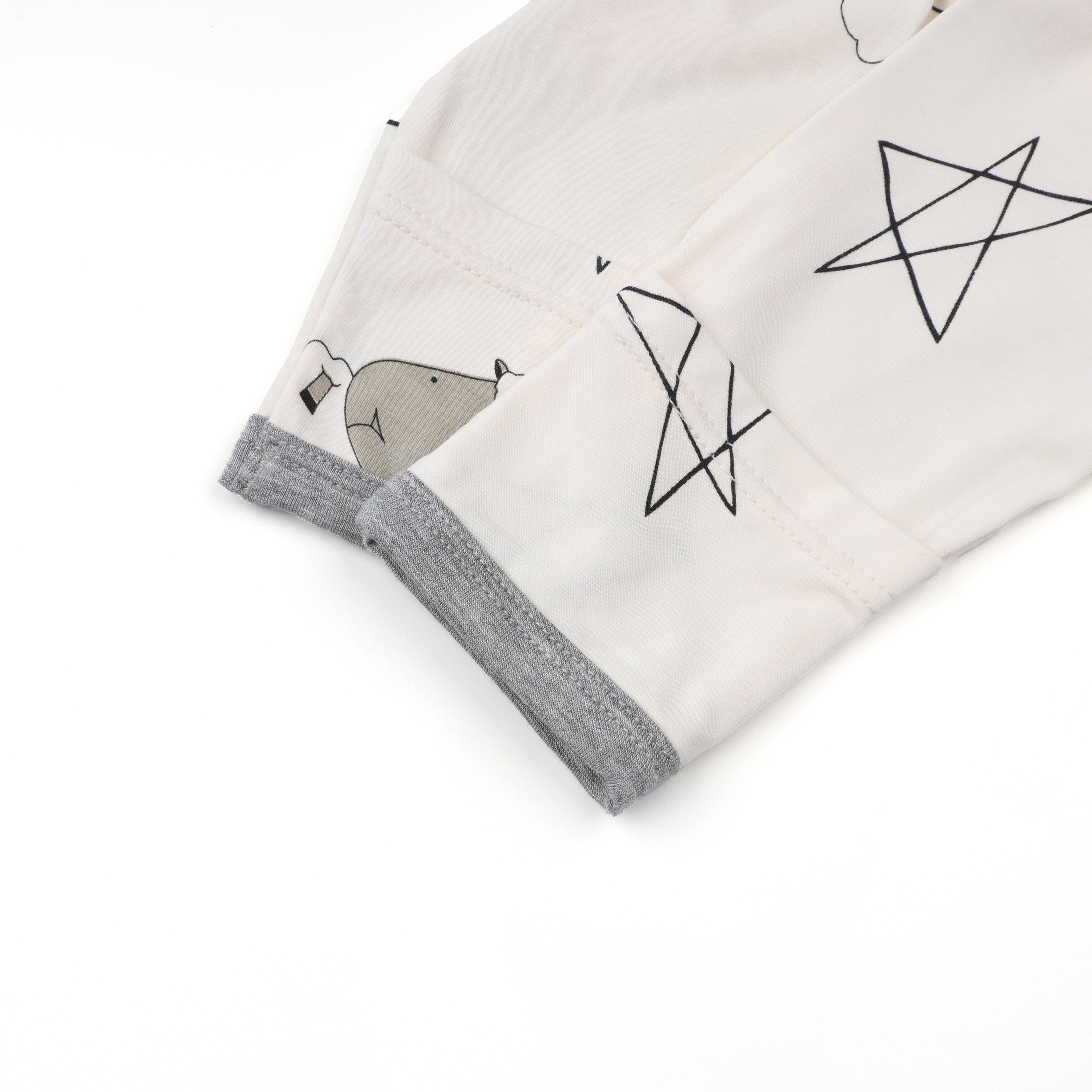 Romper Zip Big Star & Sheepz Yellow with Grey Border