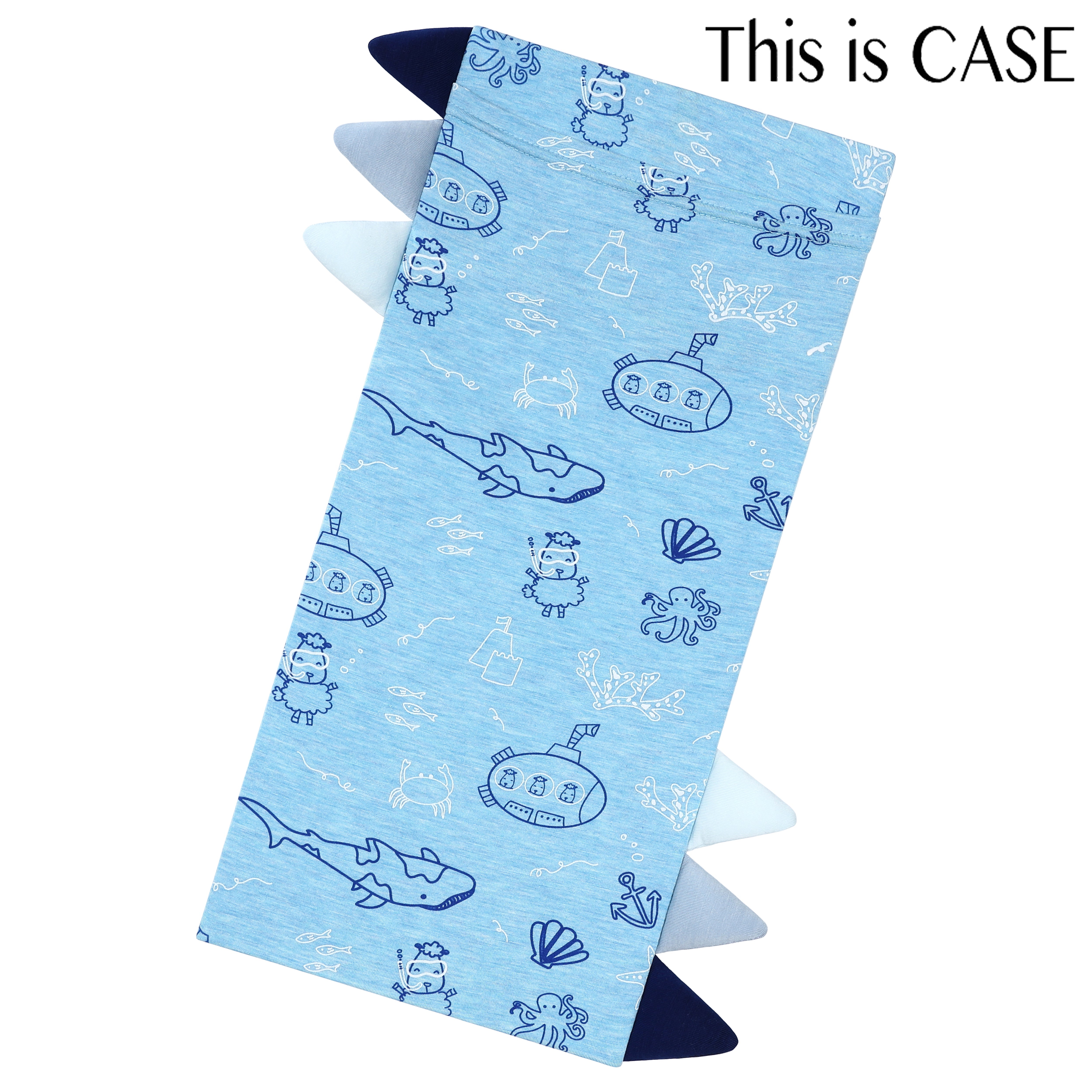 Bed-Time Buddy Case Ocean Baa-ddies Blue with Color tag - Medium