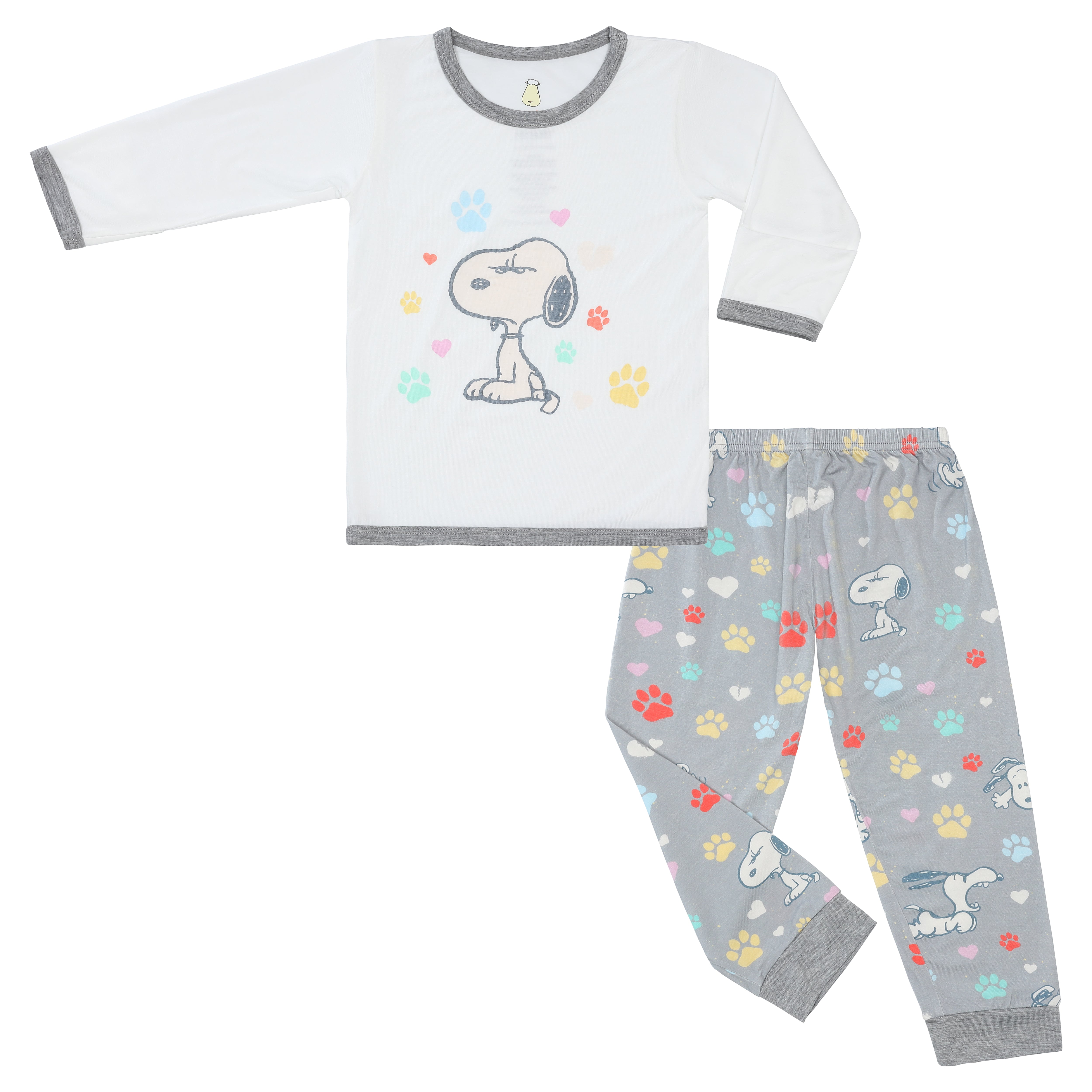 Pyjamas Set S03 White + Pants S01 Grey
