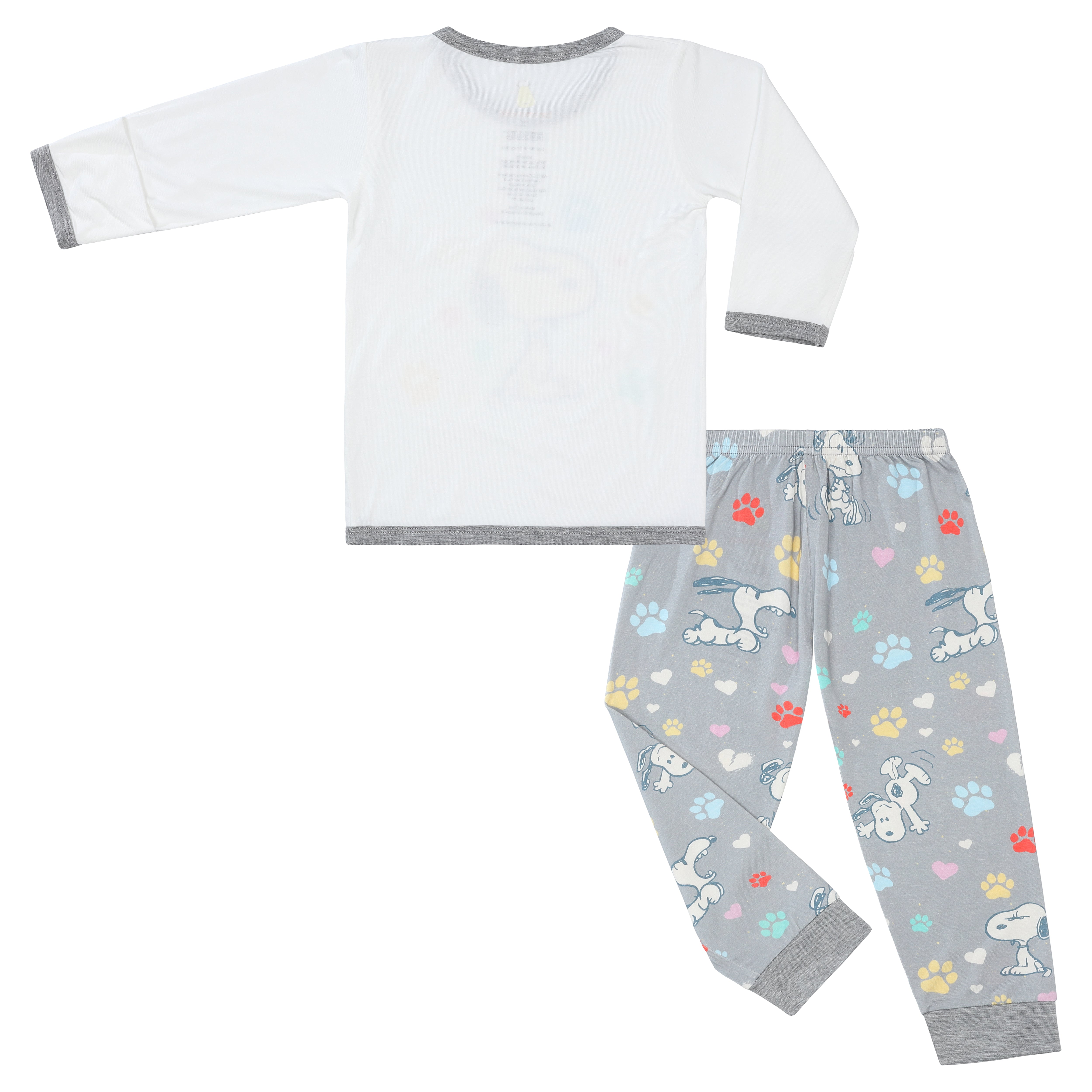 Pyjamas Set S03 White + Pants S01 Grey