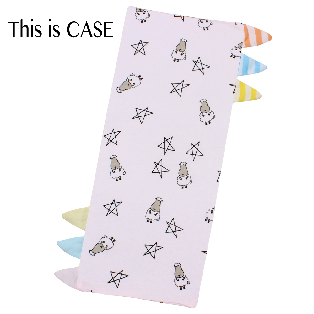 Bed-Time Buddy™ Case Small Star & Sheepz Pink with Color & Stripe tag - Medium