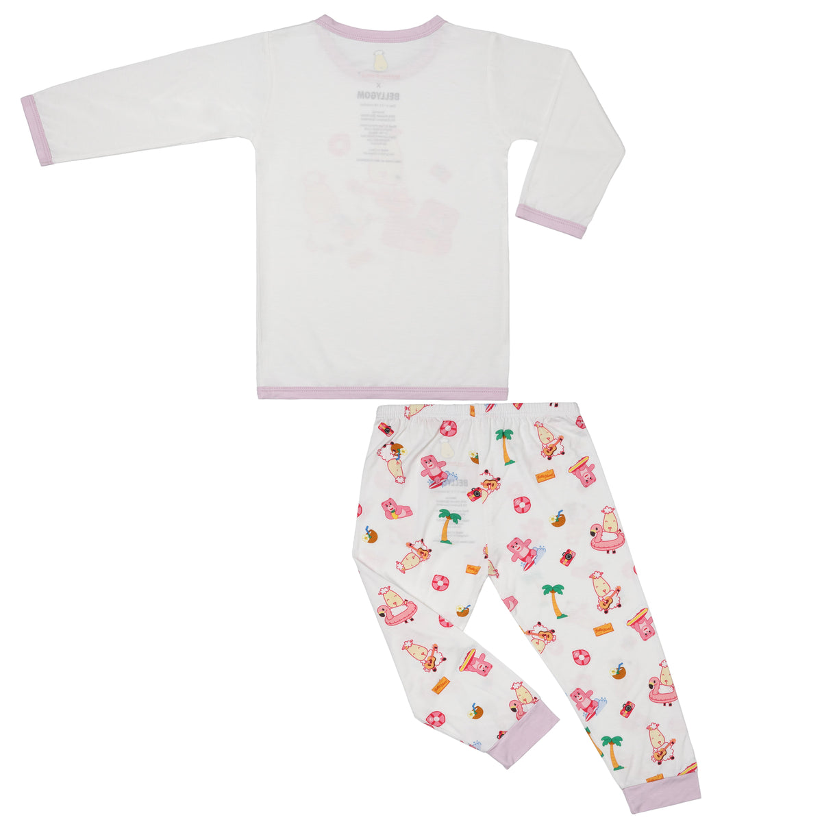 Pyjamas Set BG01 White + Pants BG01 White
