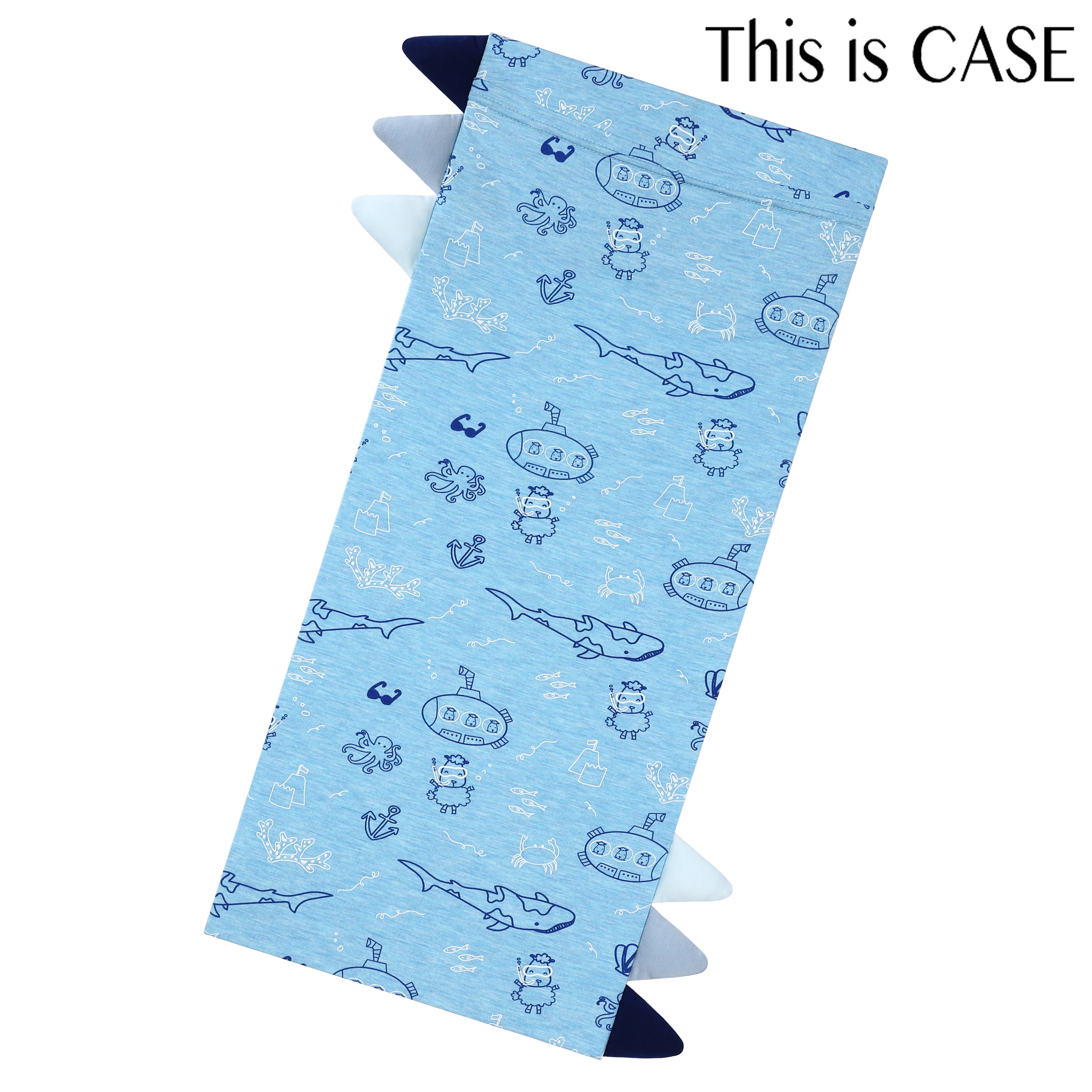 Bed-Time Buddy Case Ocean Baa-ddies Blue with Color tag - Jumbo
