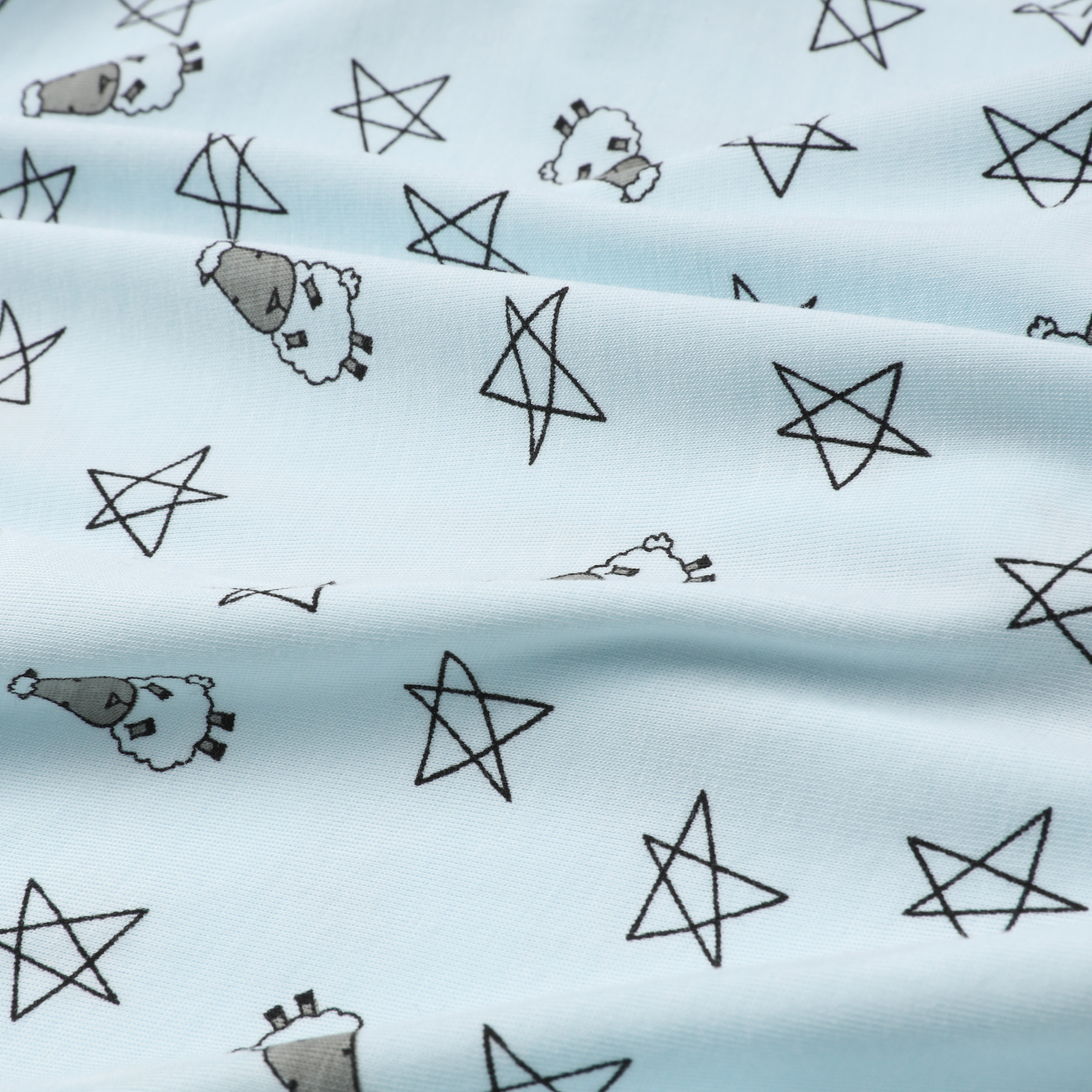 Romper Zip Small Star & Sheepz Blue