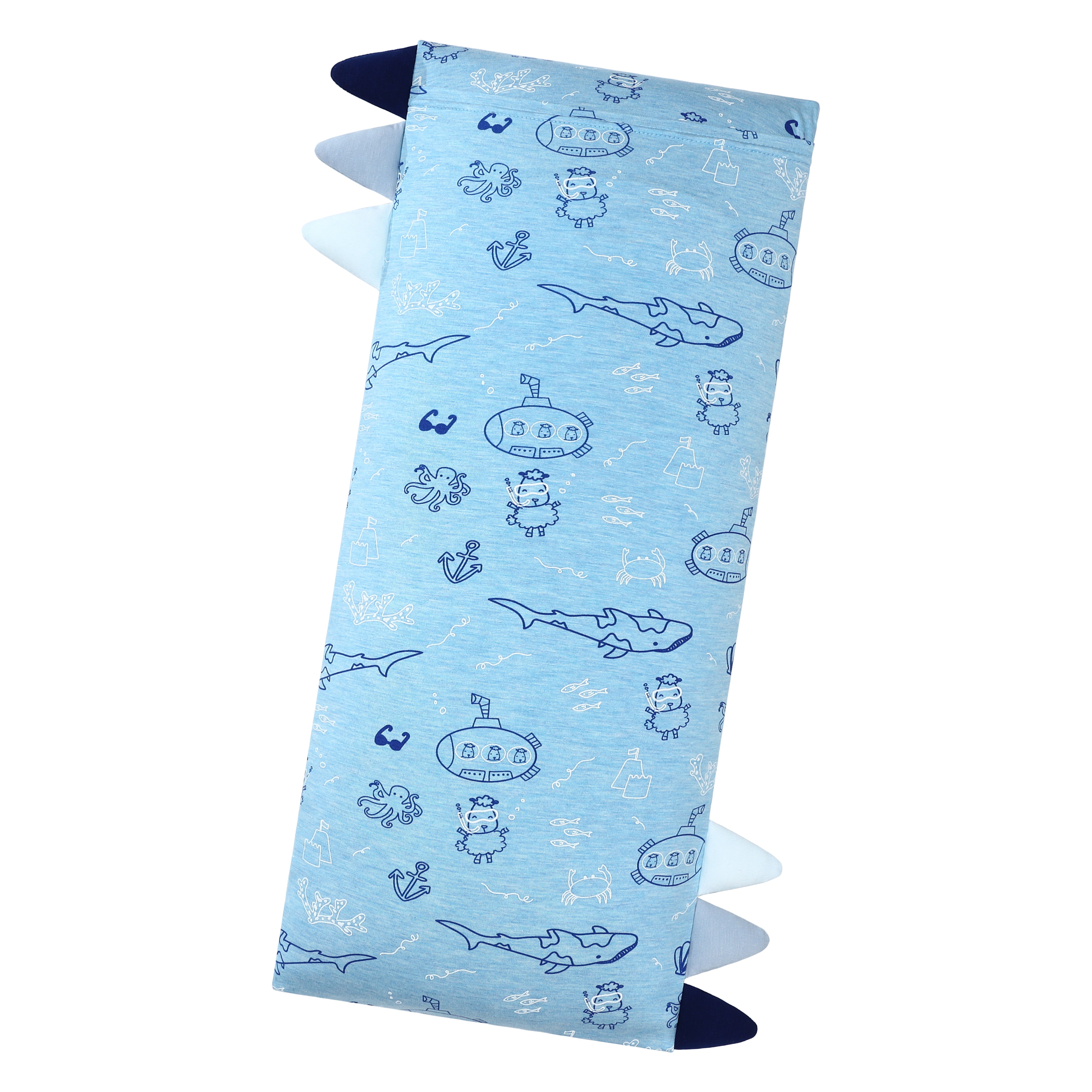 Bed-Time Buddy™ Ocean Baa-ddies Blue with Color tag - Jumbo (size 23x53cm)