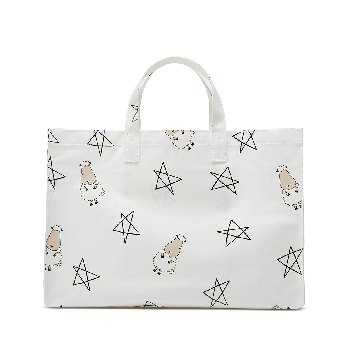 Baa Baa Sheepz Tote Bag 002 White - Large