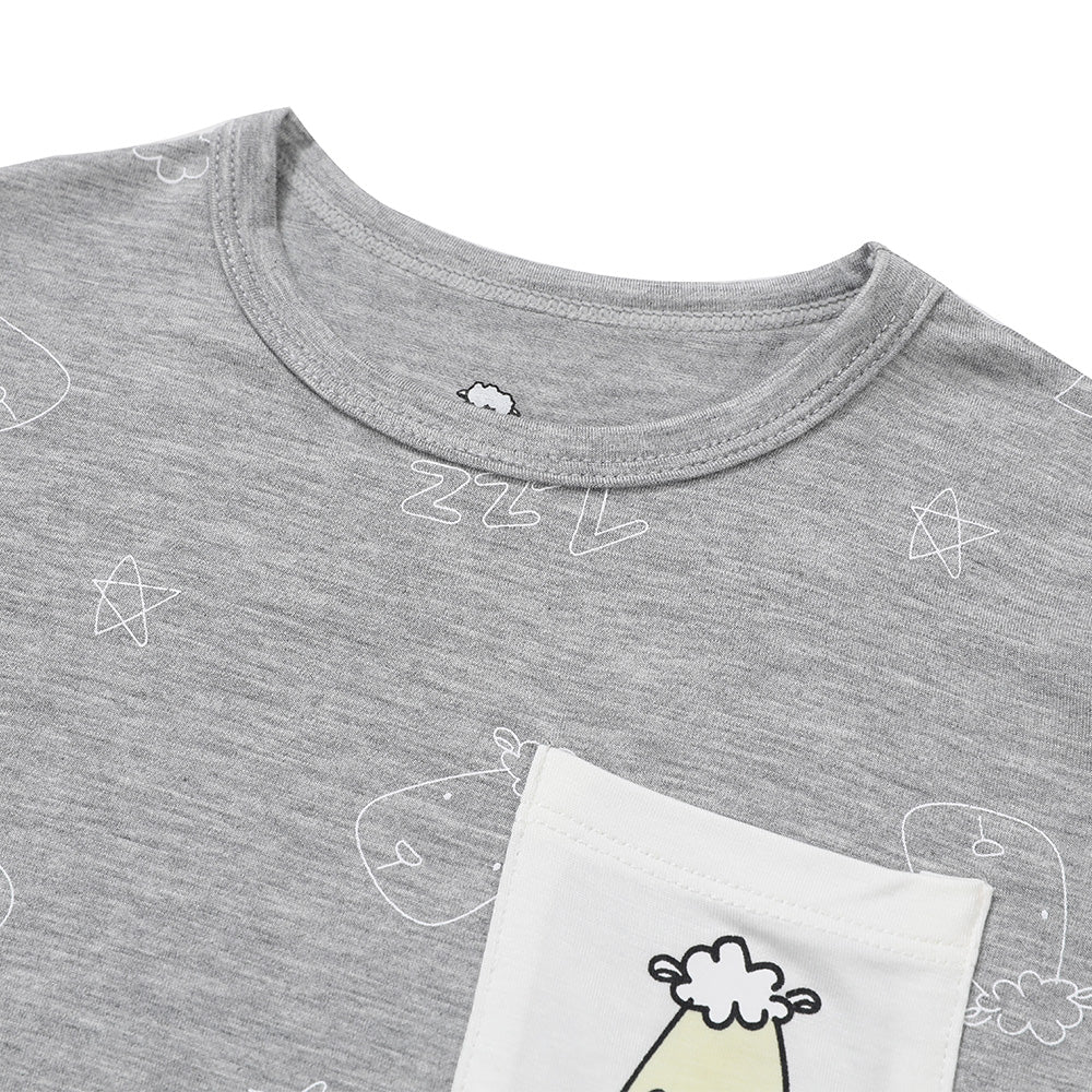 Short Sleeve Shirt Sweet Dreams Baa Baa Grey + Shorts Sweet Dreams Baa Baa Grey
