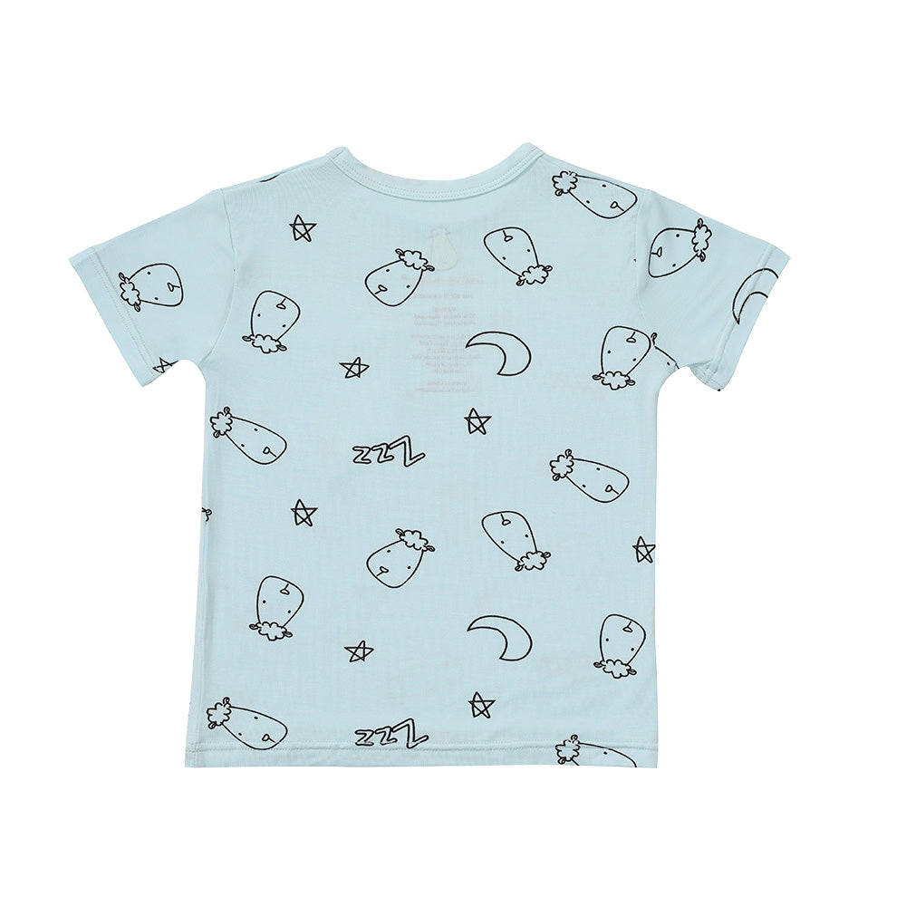 Short Sleeve Shirt Sweet Dreams Baa Baa Blue + Shorts Sweet Dreams Baa Baa Blue