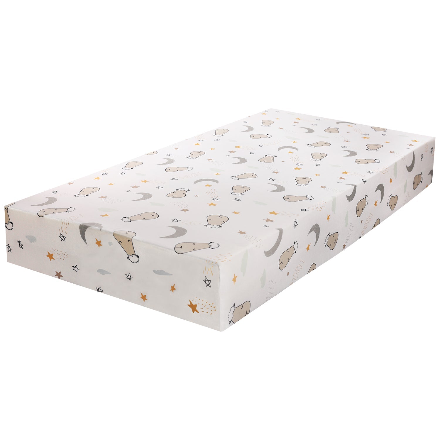 Mattress Sheet Goodnight Baa Baa White