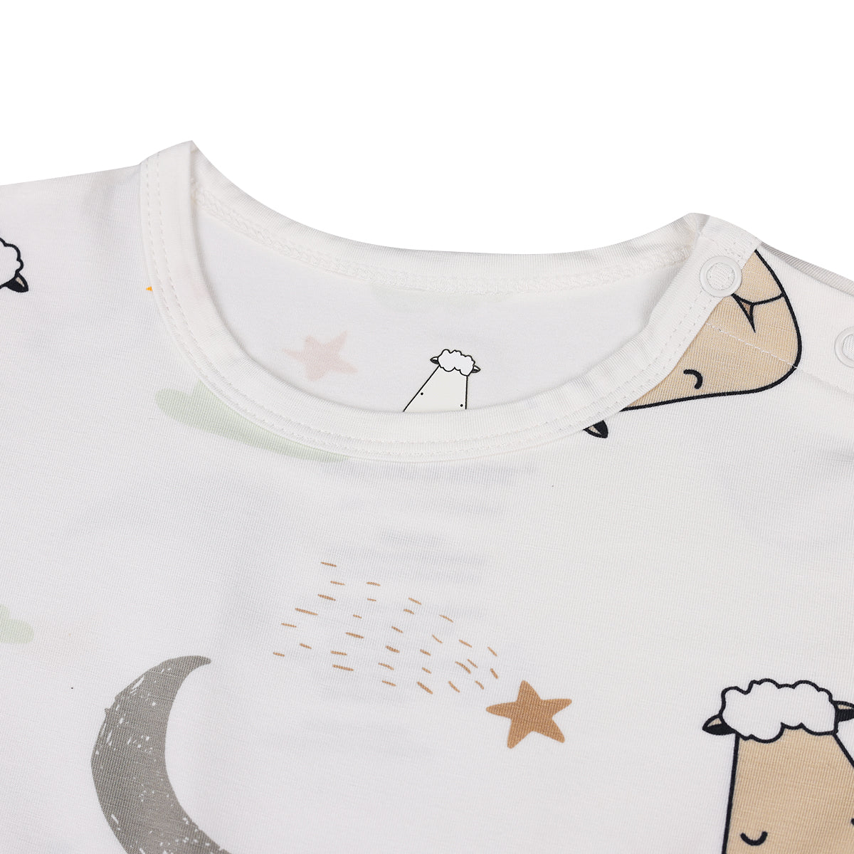 Tiered Dress Goodnight Baa Baa White