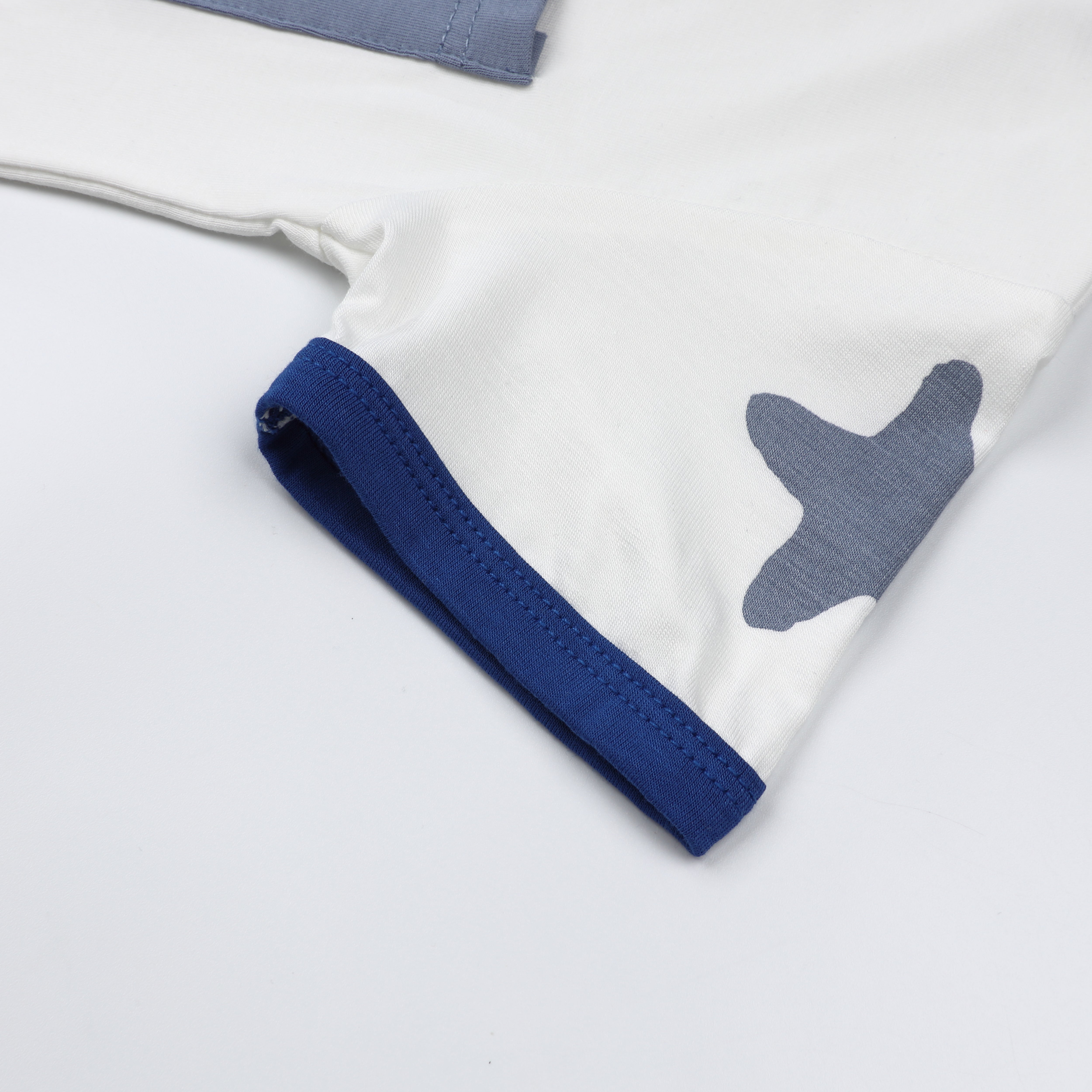 Short Sleeve Shirt S32 White + Pants S32 Blue