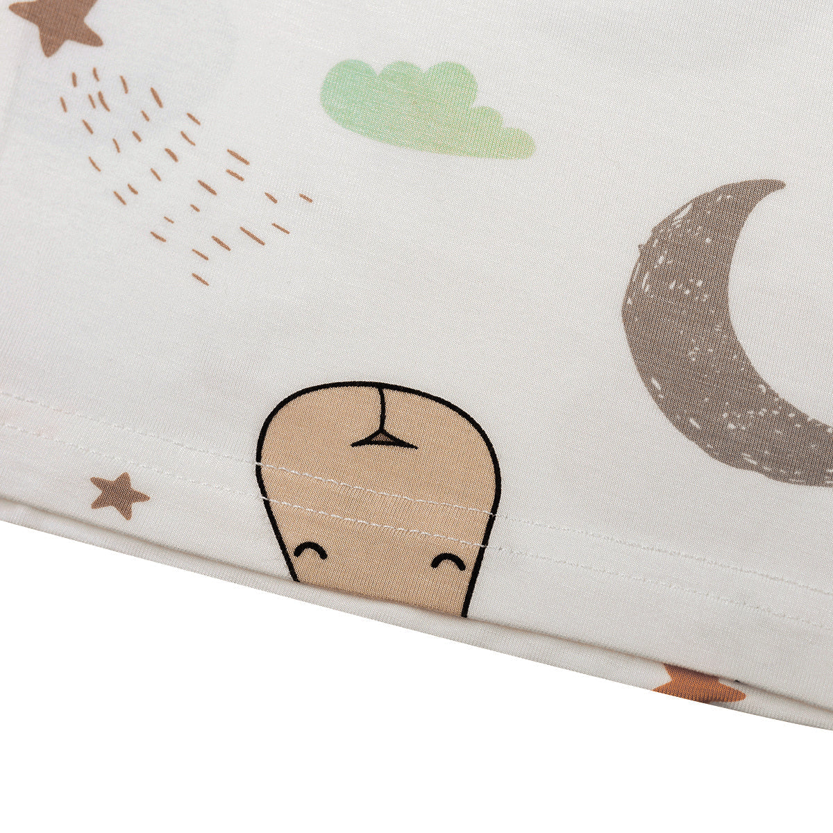 Women Cropped Pants Goodnight Baa Baa White