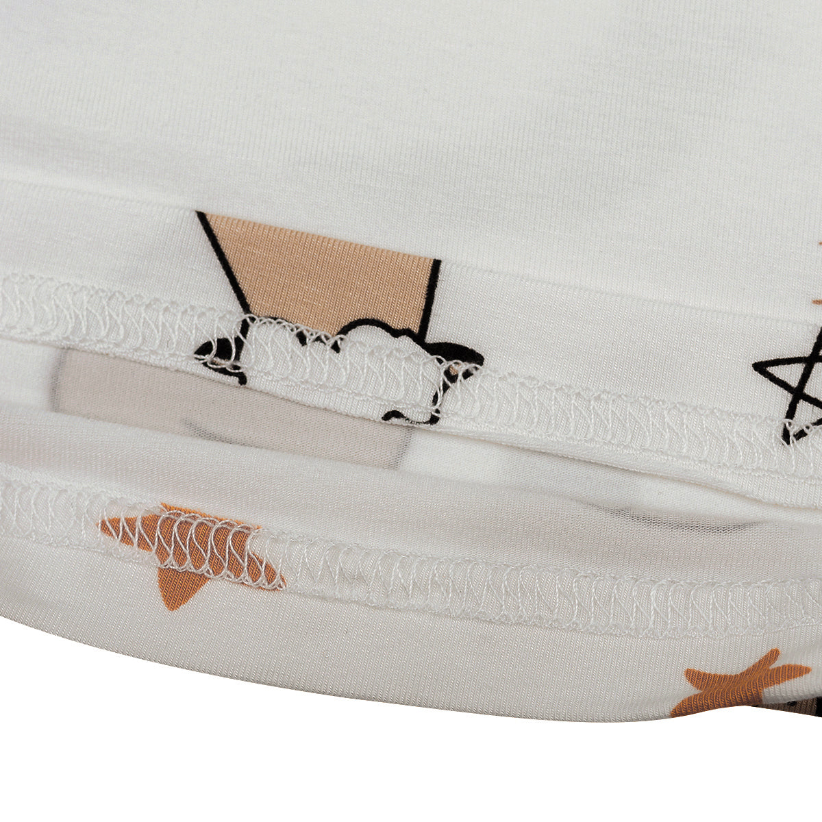 Women Cropped Pants Goodnight Baa Baa White