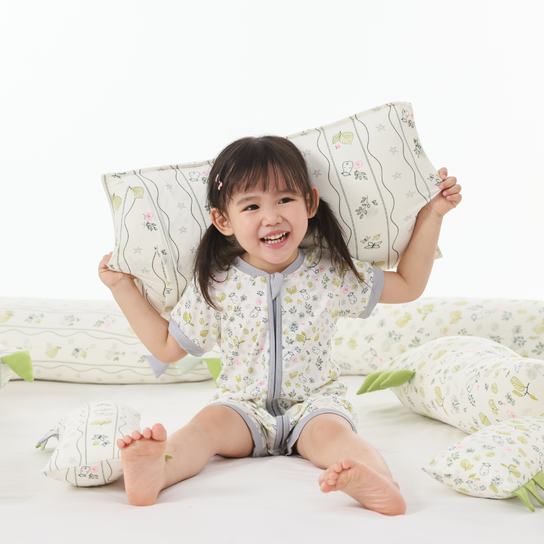 Head Pillow Case Dream Garden B Cream  - Kids