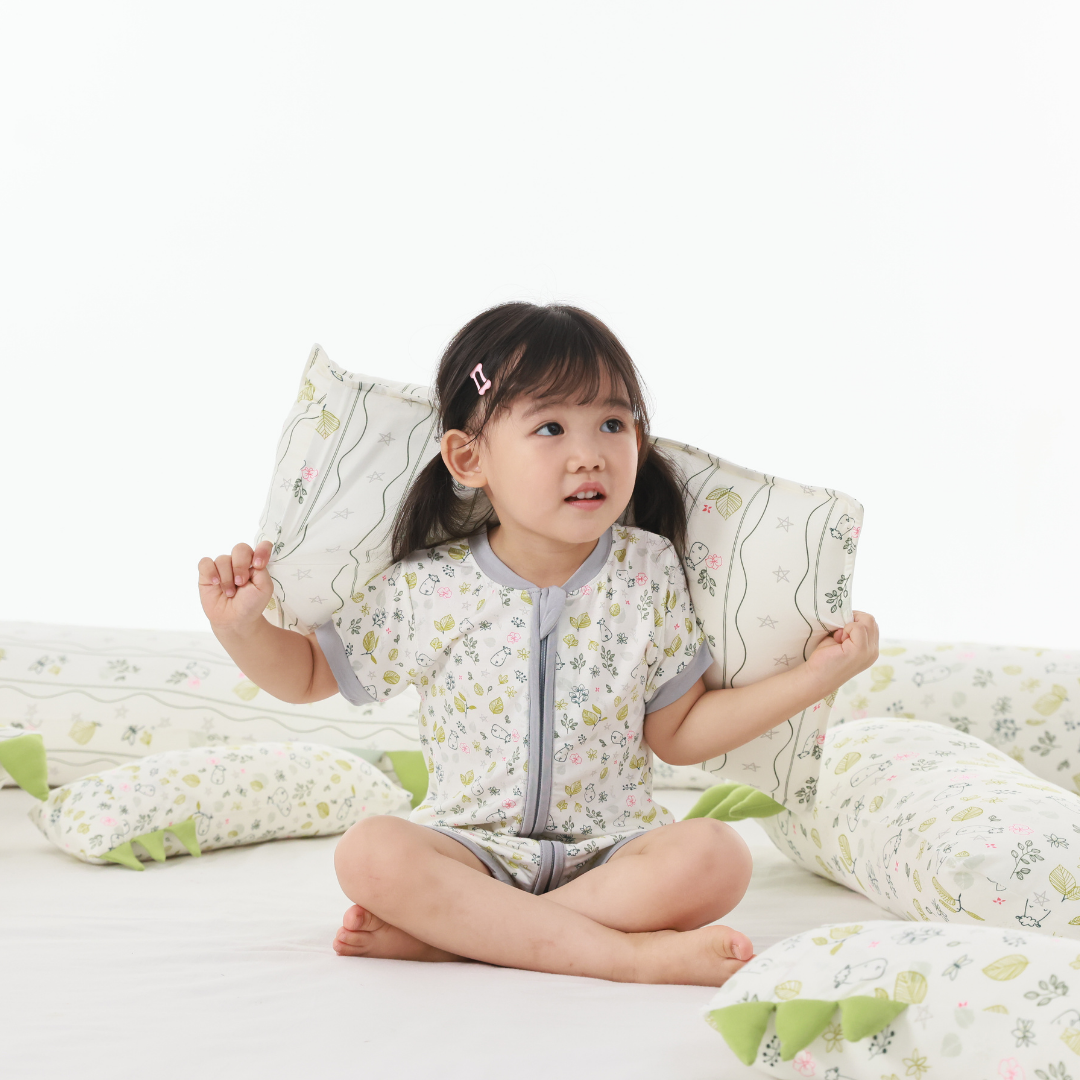 Head Pillow Case Dream Garden B Cream  - Kids