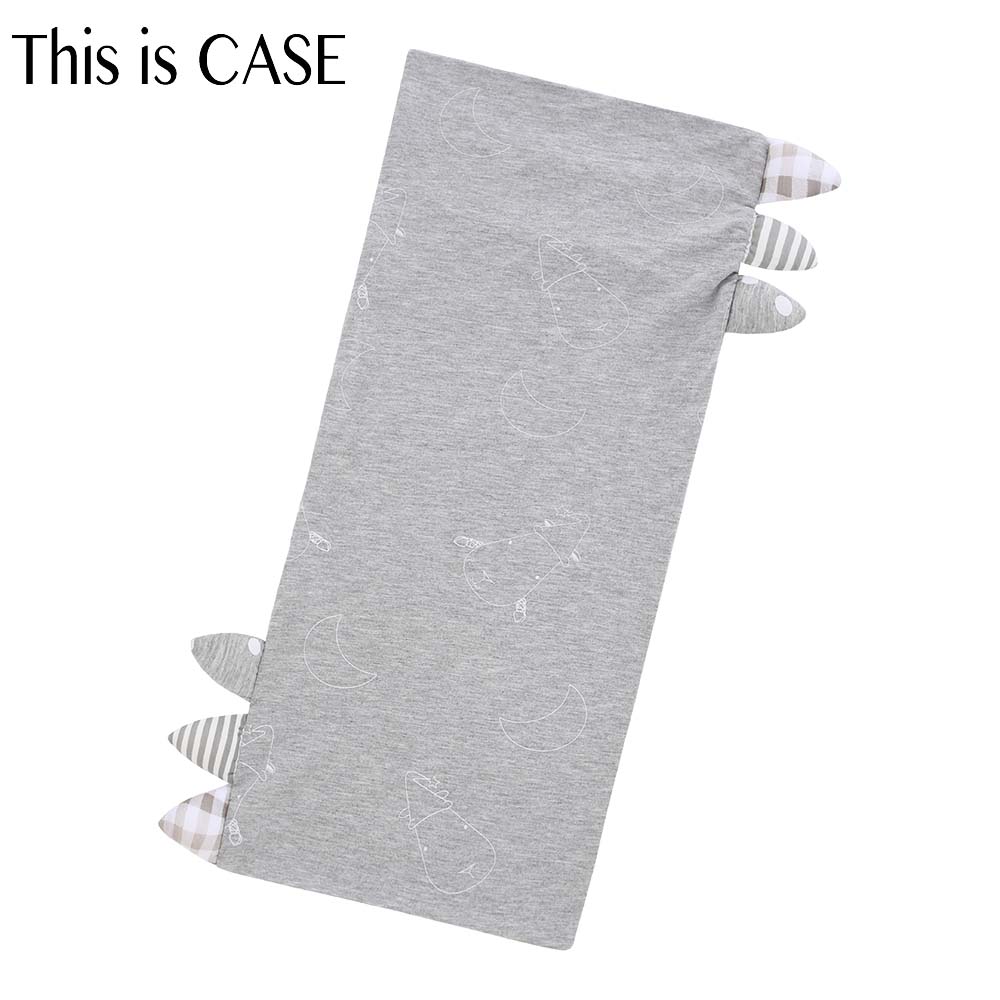 Bed-Time Buddy Case Big Moon & Sheepz Grey with Stripe, Polka Dot & Checkers tag Grey - Small