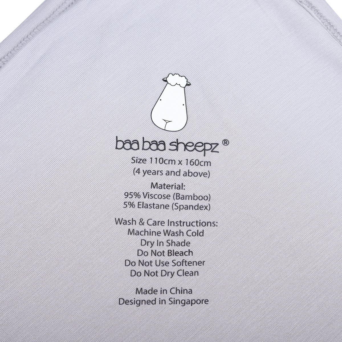 Double Layer Blanket Goodnight Baa Baa White Adult