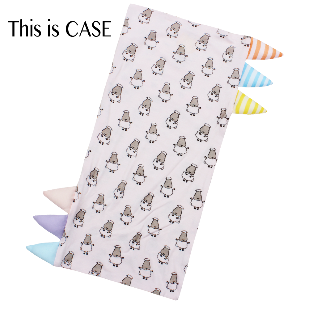 Bed-Time Buddy™ Case Small Sheepz Pink with Color & Stripe tag - Small