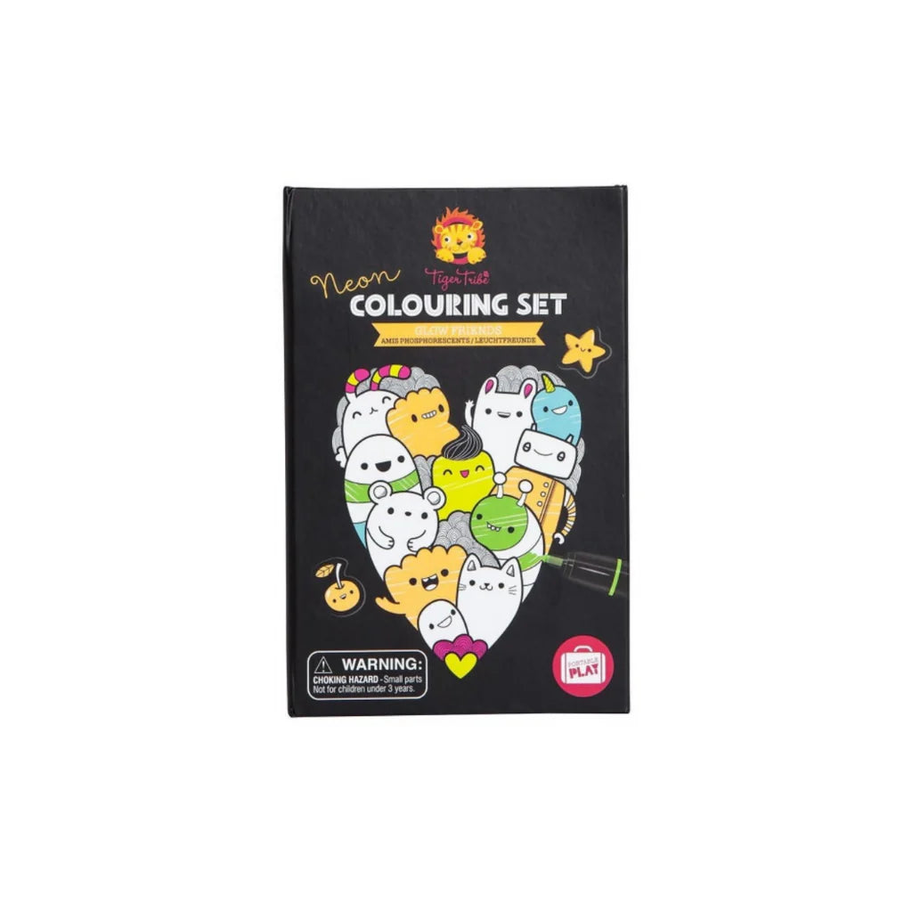 TIGER TRIBE NEON COLOURING SET - GLOW FRIENDS