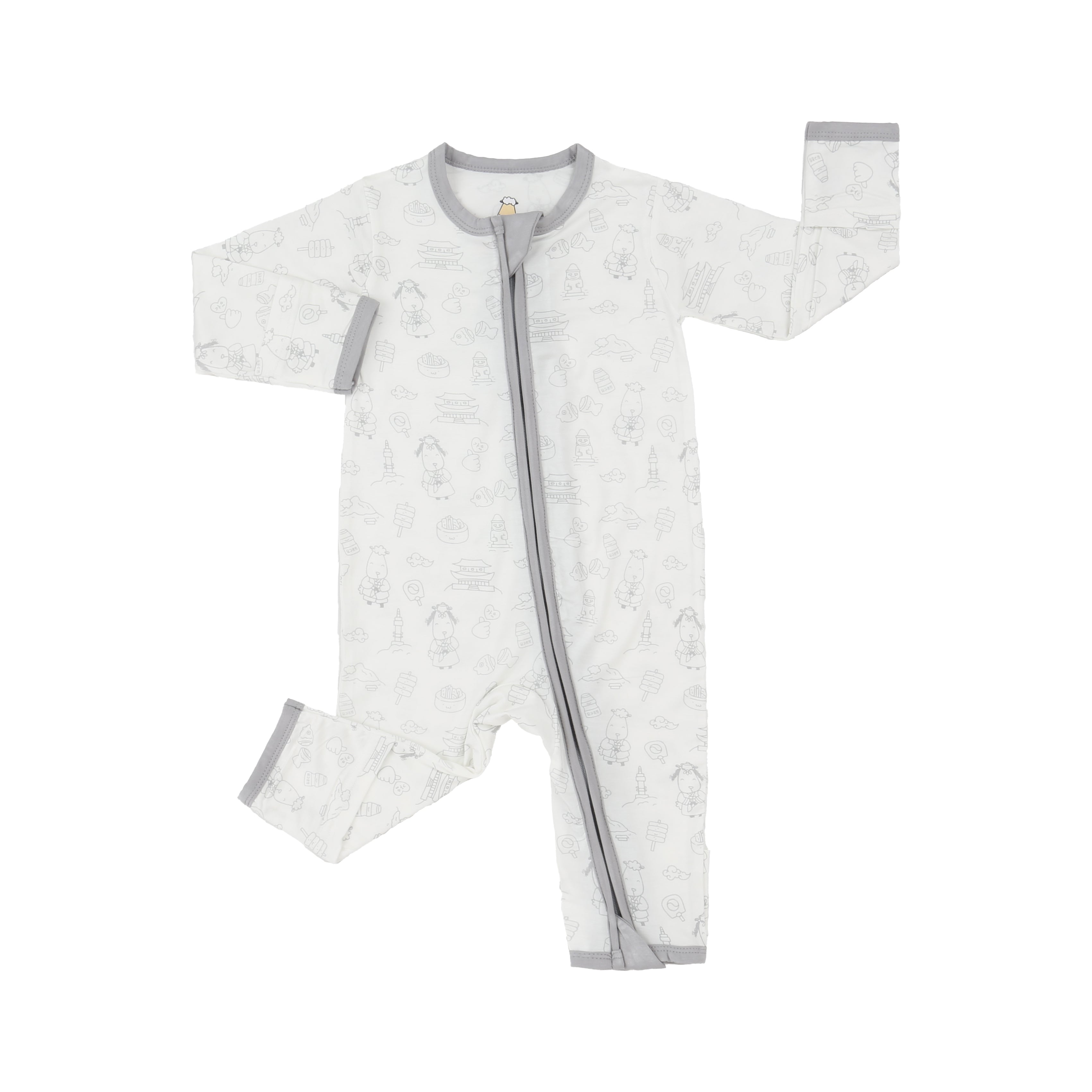 Romper Zip K03 White