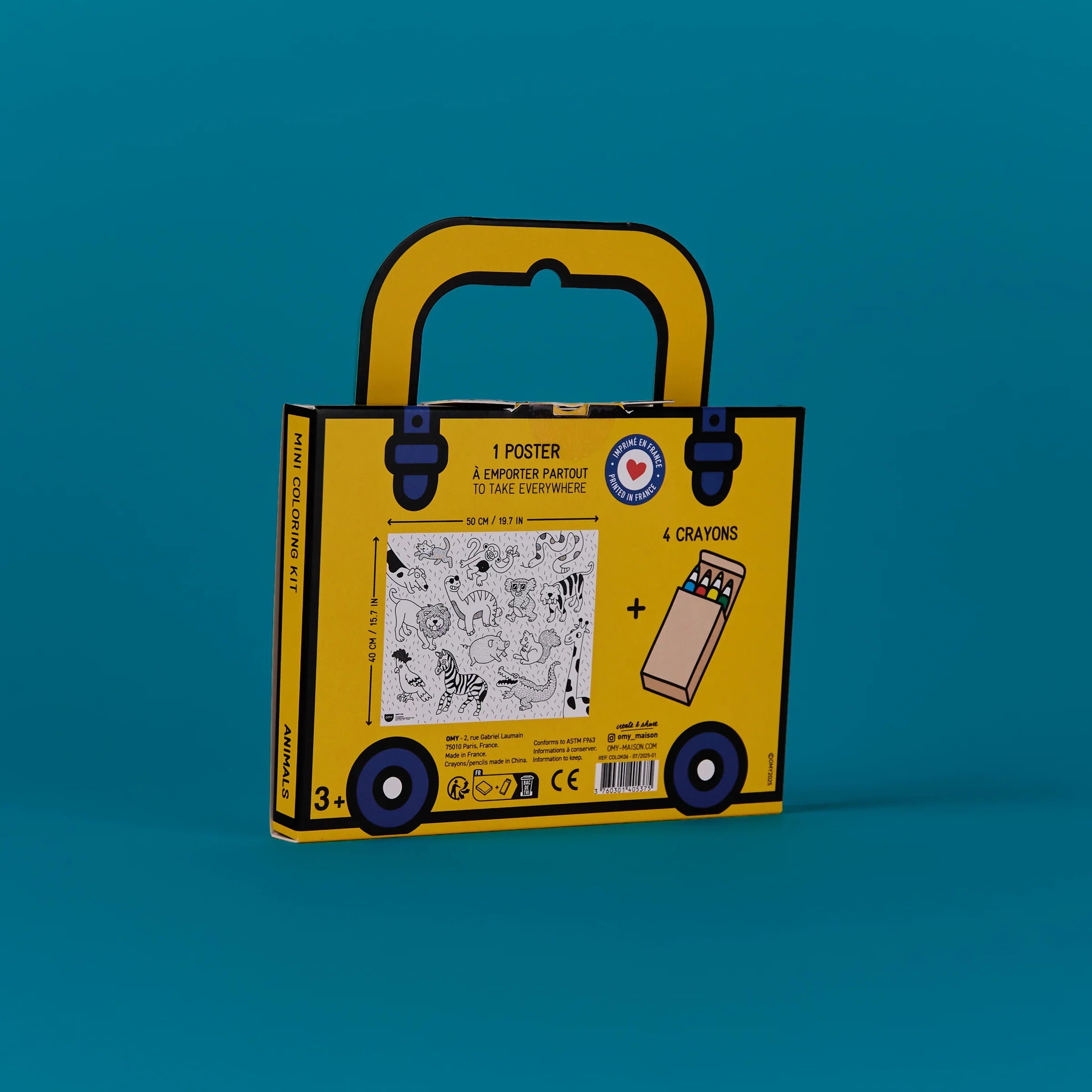 OMY Mini Pocket Colouring Kit - Animals
