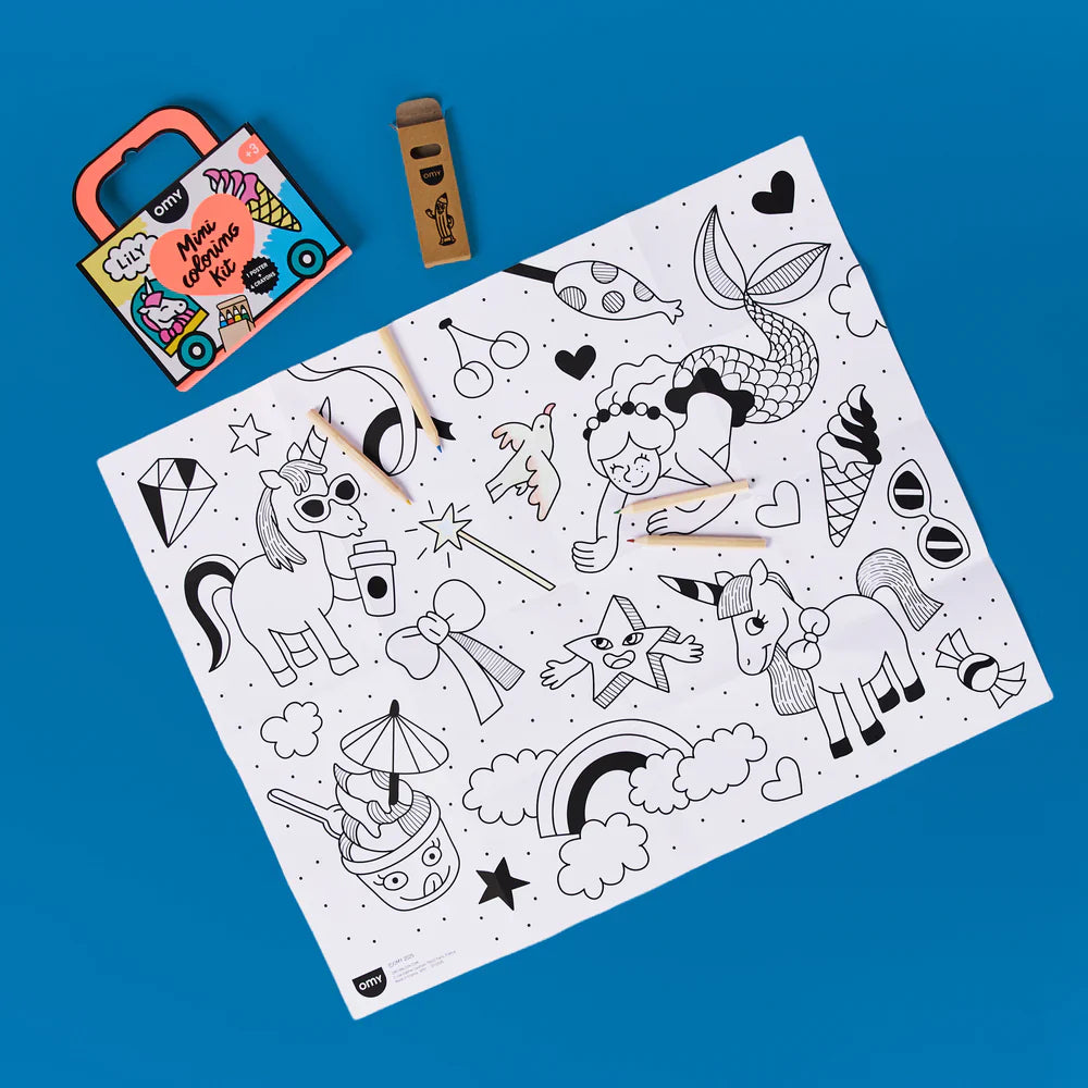 OMY Mini Pocket Colouring Kit - Lily