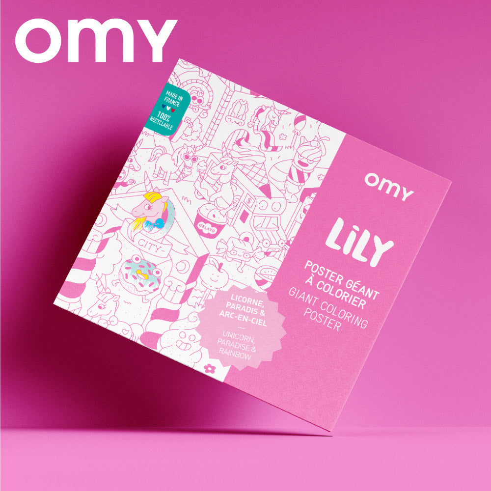 OMY Giant Coloring Poster - Lily (100 x 70cm)