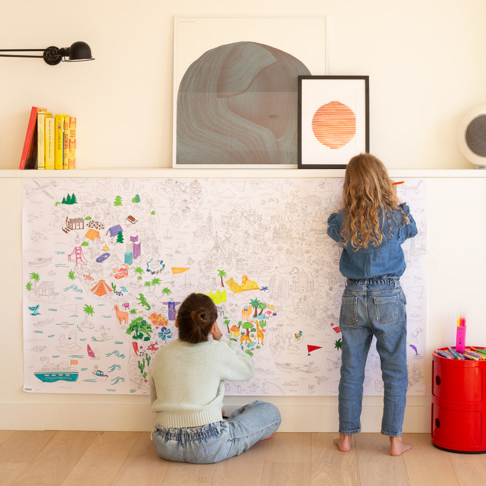 OMY XXL Colouring Poster - Atlas