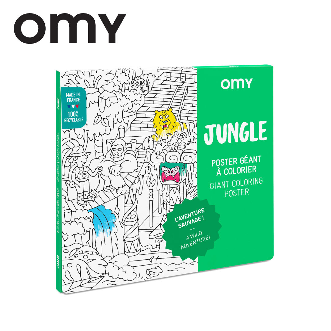 OMY Giant Coloring Poster - Jungle (100 x 70cm)