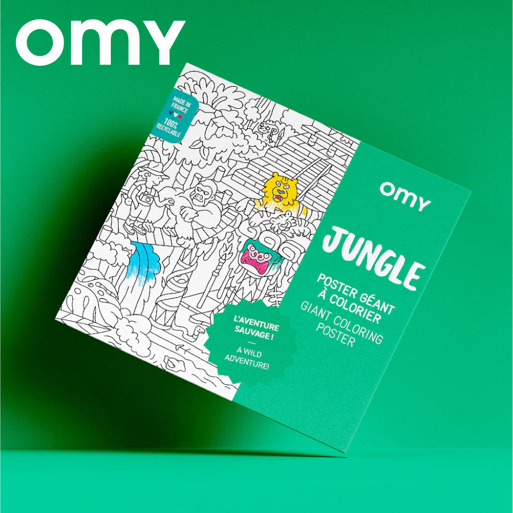 OMY Giant Coloring Poster - Jungle (100 x 70cm)