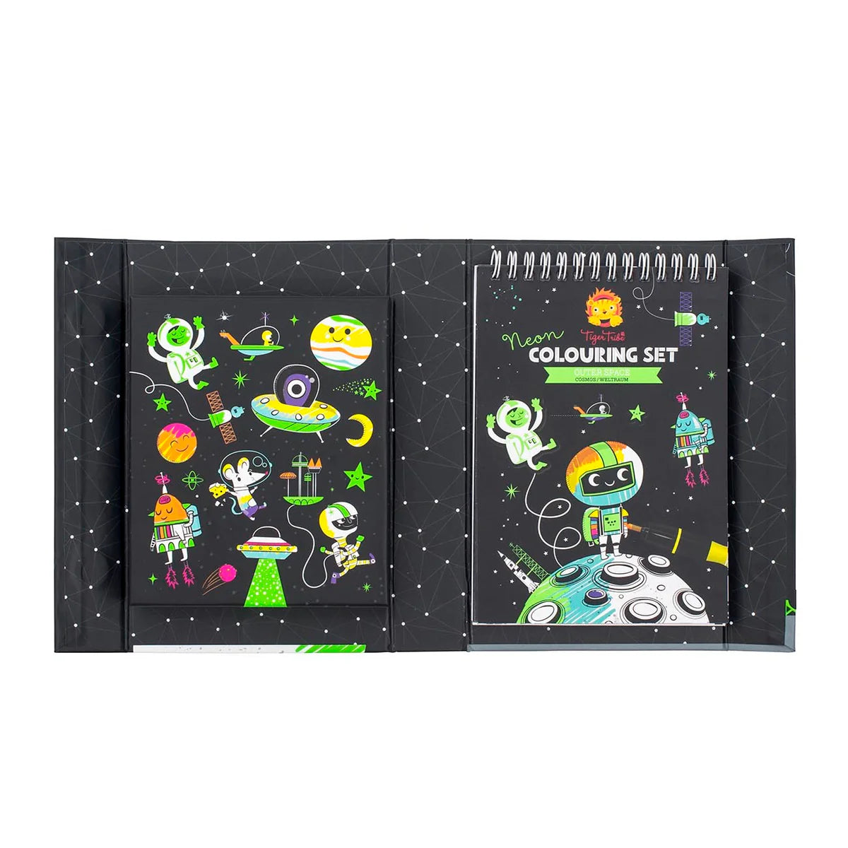 TIGER TRIBE NEON COLOURING SET - OUTER SPACE