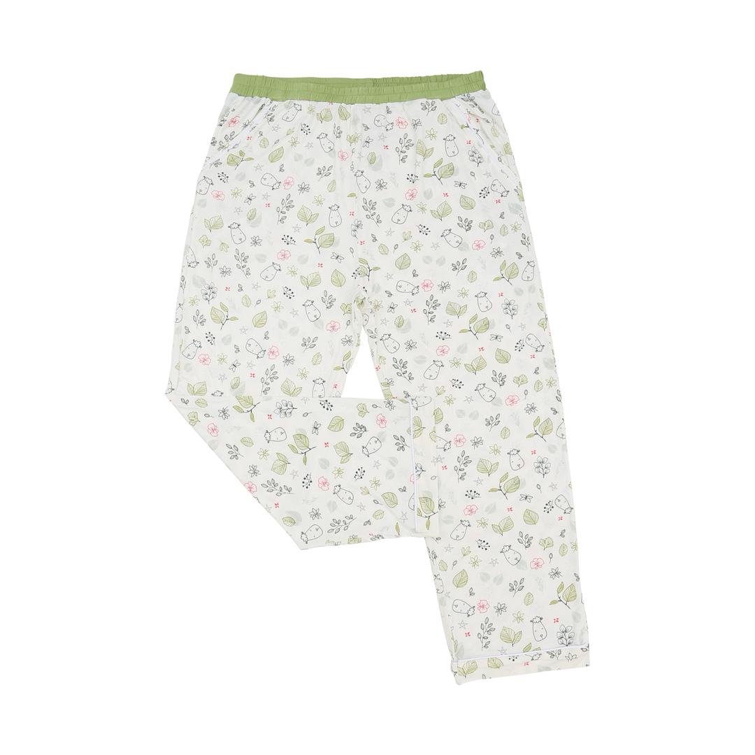Women Cropped Pants Dream Garden A Cream