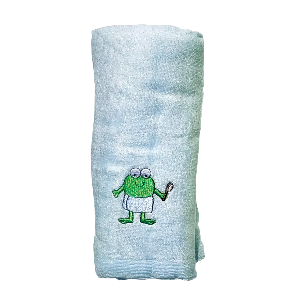 CrokCrokFrok Bamboo Towel for Baby & Kids - Blue - Small