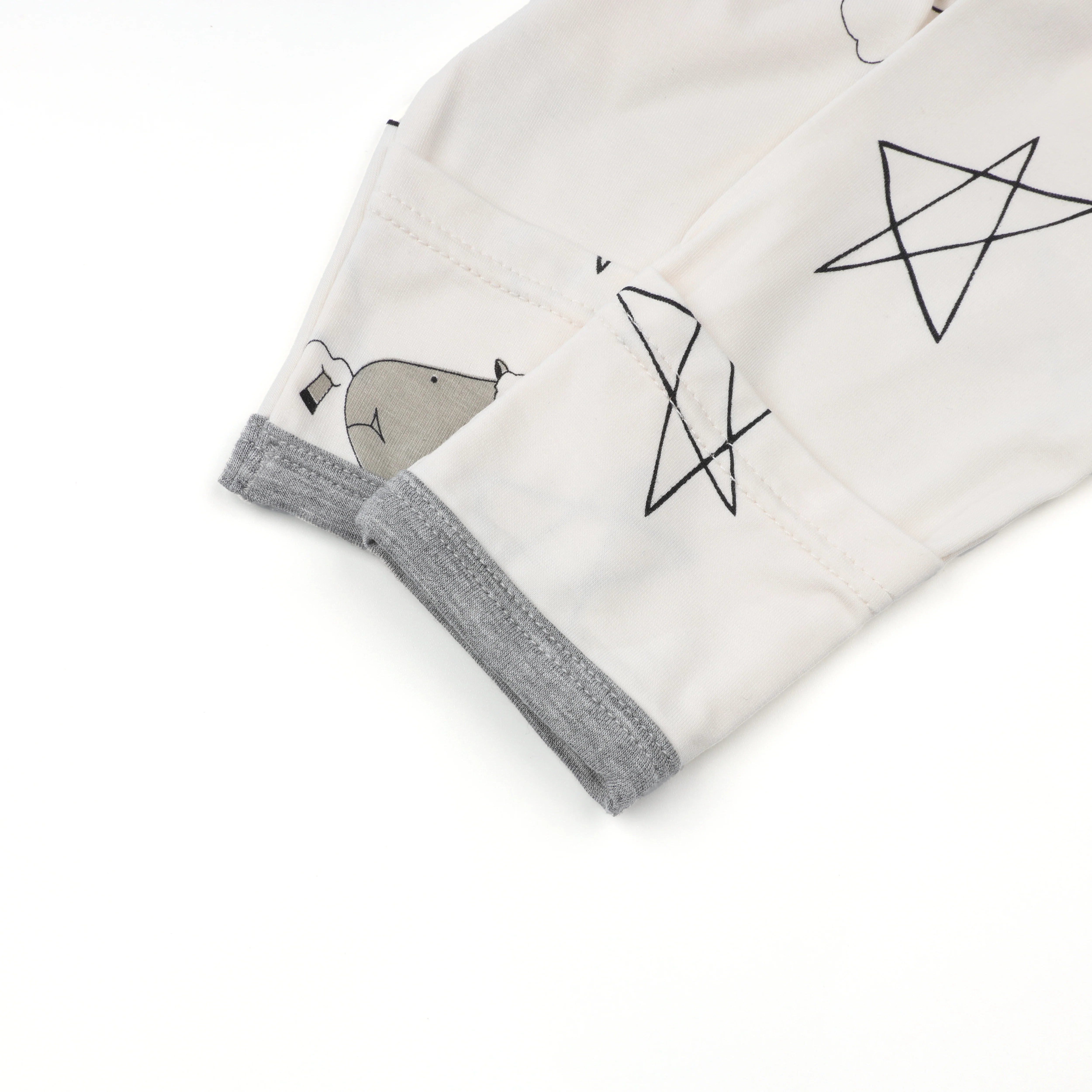 Romper Zip Big Star & Sheepz Yellow with Grey Border