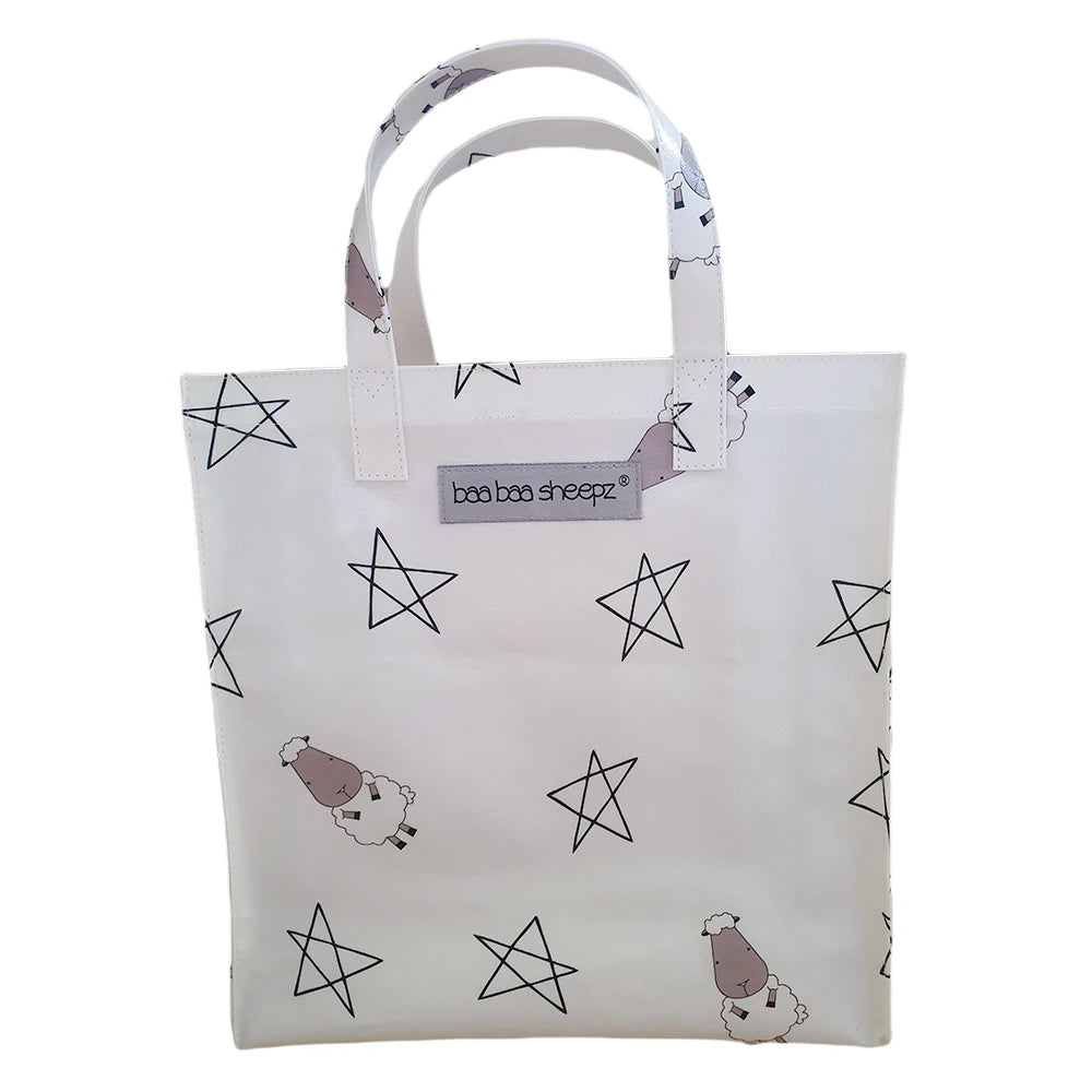 Baa Baa Sheepz Tote Bag Big Star & Sheepz White - Large