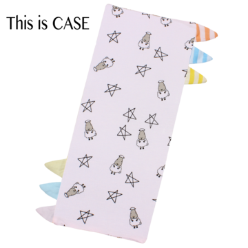 Bed-Time Buddy™ Case Small Star & Sheepz Pink with Color & Stripe tag - Medium