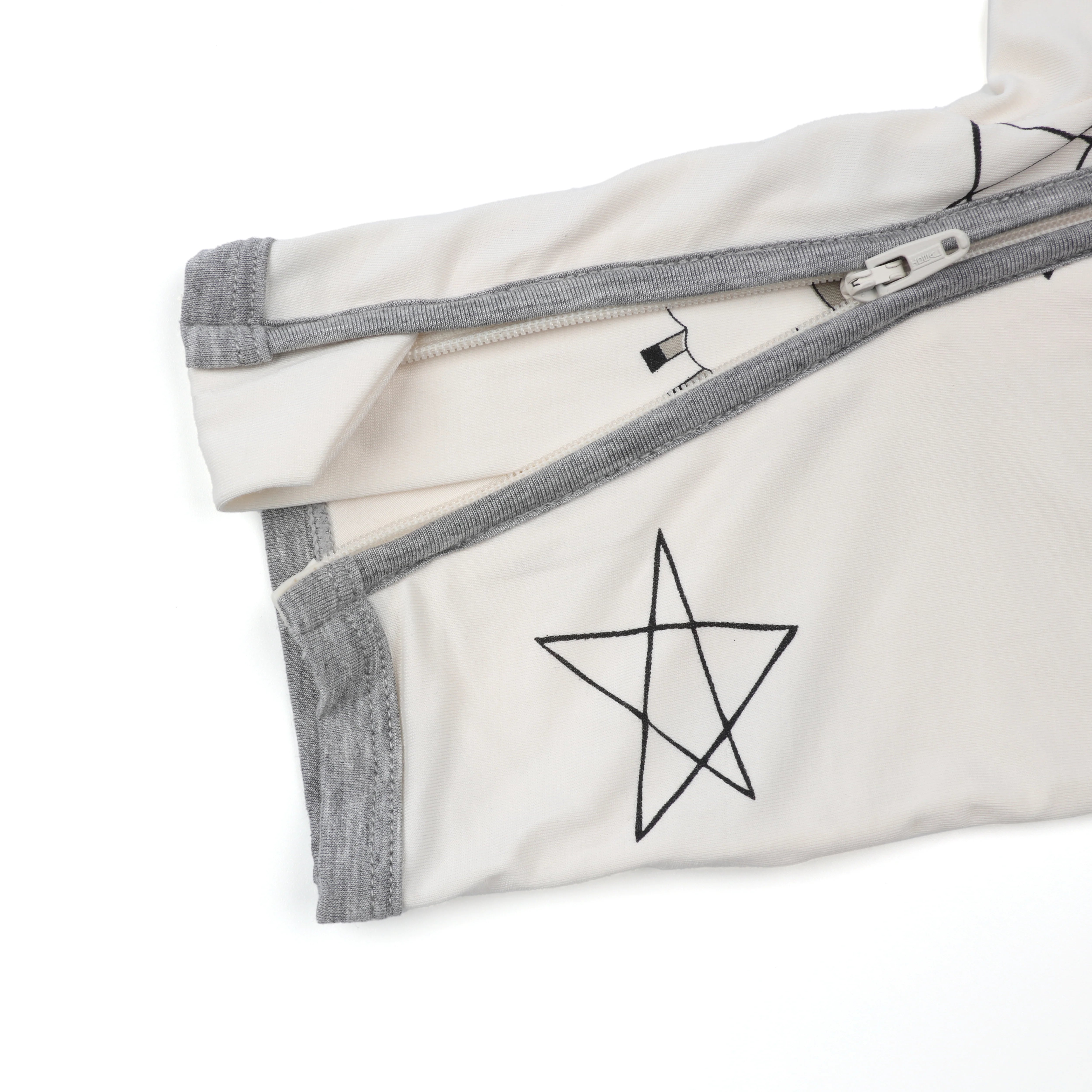 Romper Zip Big Star & Sheepz Yellow with Grey Border