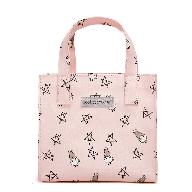 Baa Baa Sheepz Tote Bag Small Star & Sheepz Pink