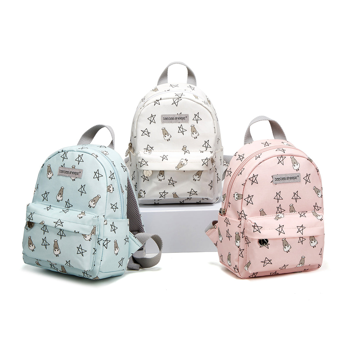 Baa Baa Sheepz Backpack Small Star & Sheepz White - Small