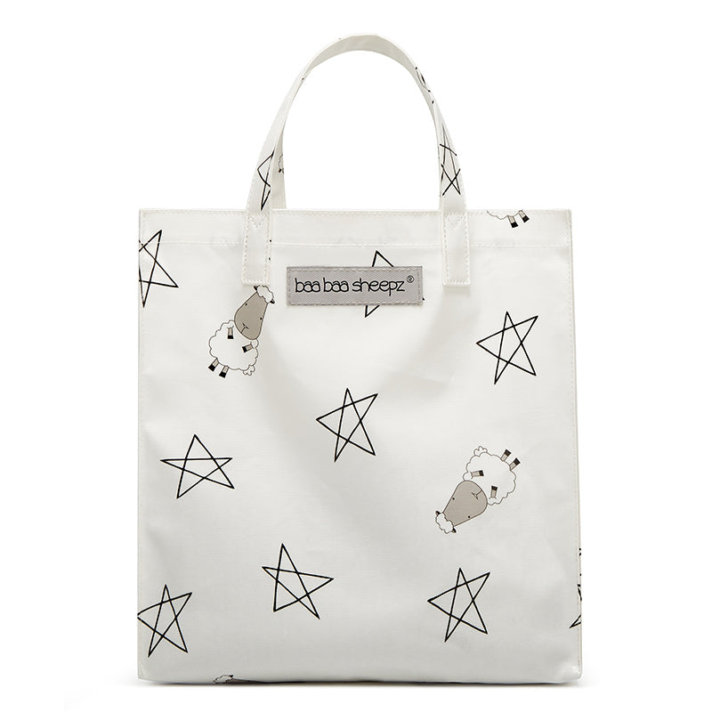Baa Baa Sheepz Tote Bag Big Star & Sheepz White - Large