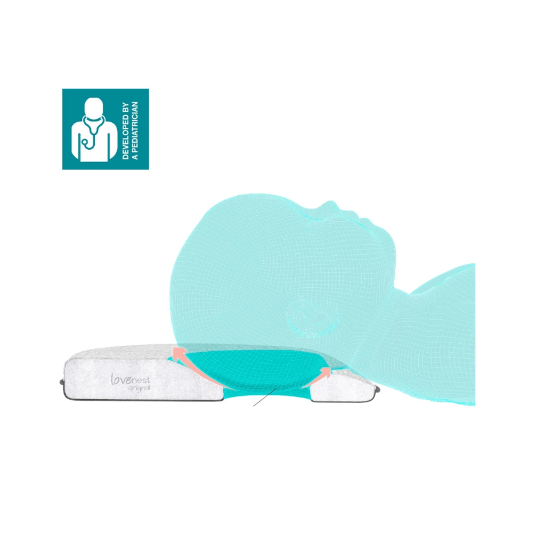 Babymoov Lovenest+ Flat head Baby Pillow