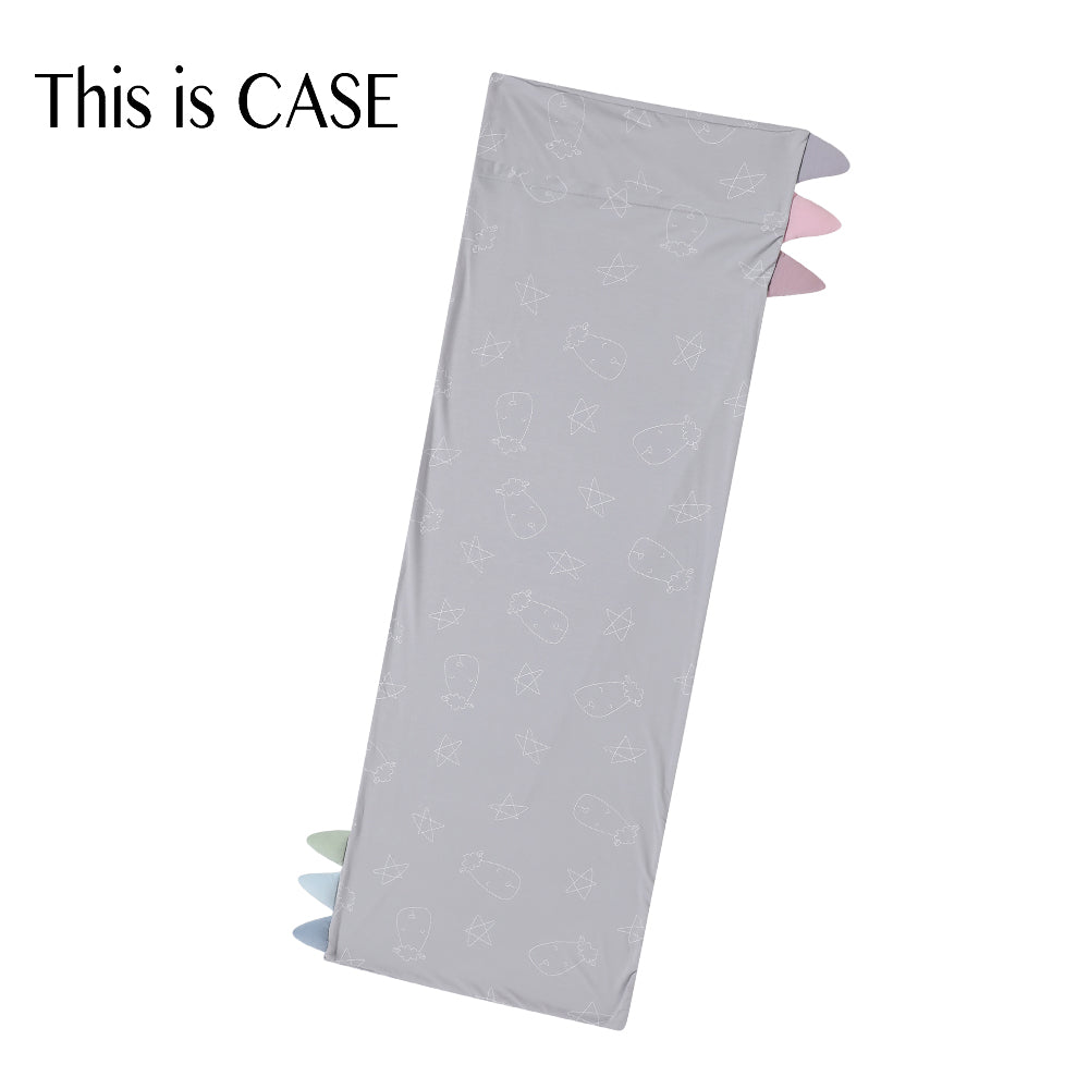 Bed-Time Buddy Case Cute Big Star & Head Grey - Adult