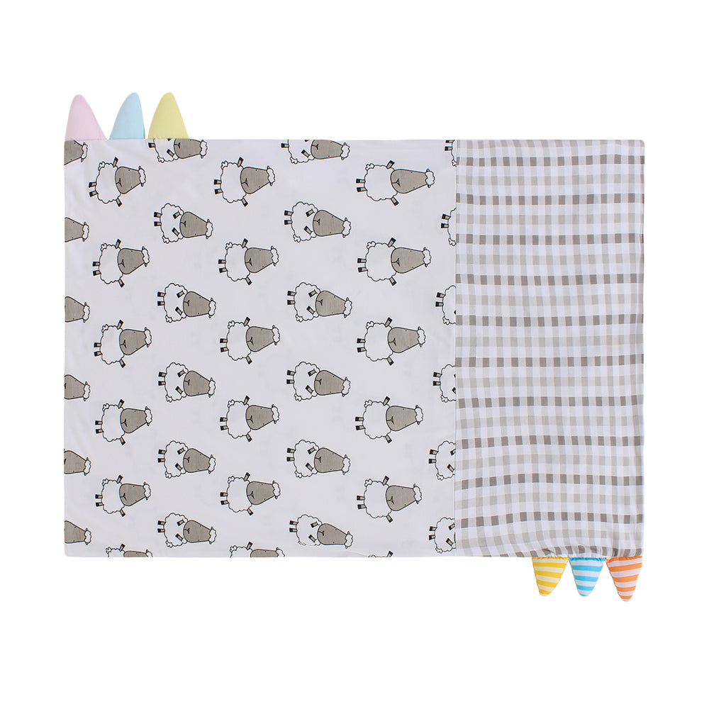 Bed-Time Buddy™ Case Big Sheepz White + Checkers Grey - Adult