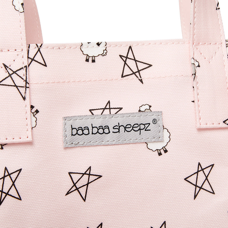 Baa Baa Sheepz Tote Bag Small Star & Sheepz Pink