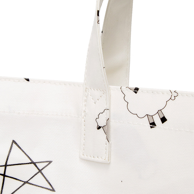 Baa Baa Sheepz Tote Bag Big Star & Sheepz White - Large