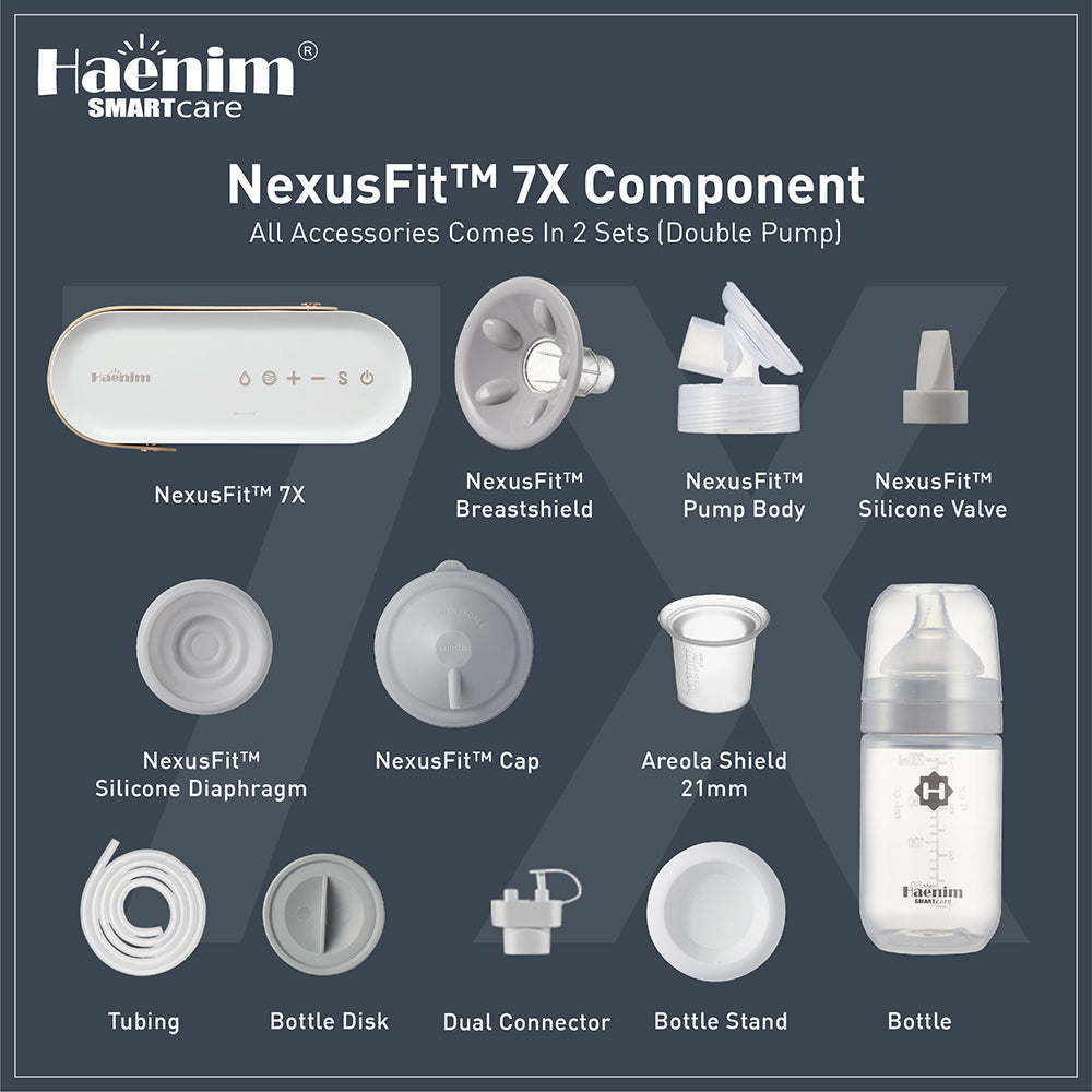 Haenim NexusFit™ 7X Handy Electric Breast Pump - Silver Grey