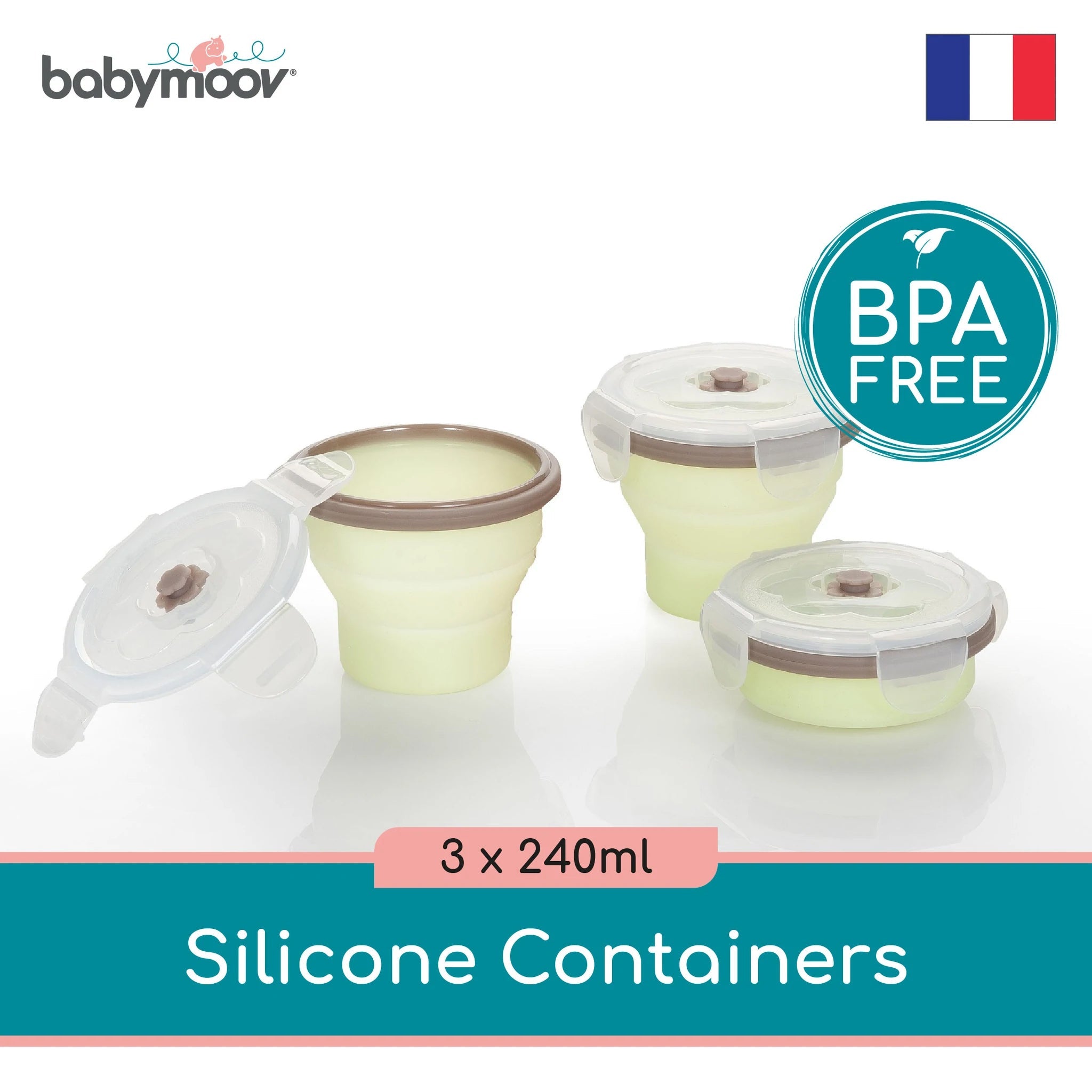 Babymoov Silicone Container Set (3 x 240ml)