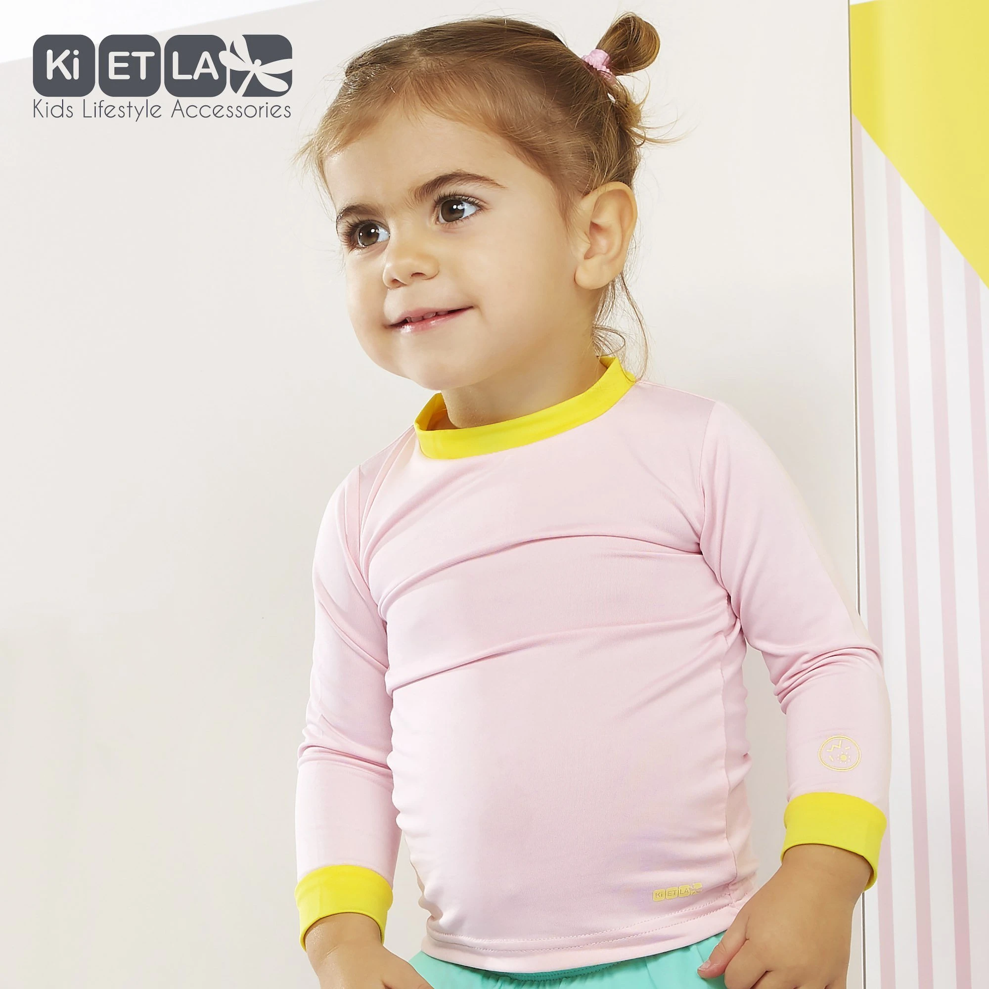 Ki ET LA Anti-UV Swim Pop Top Pink